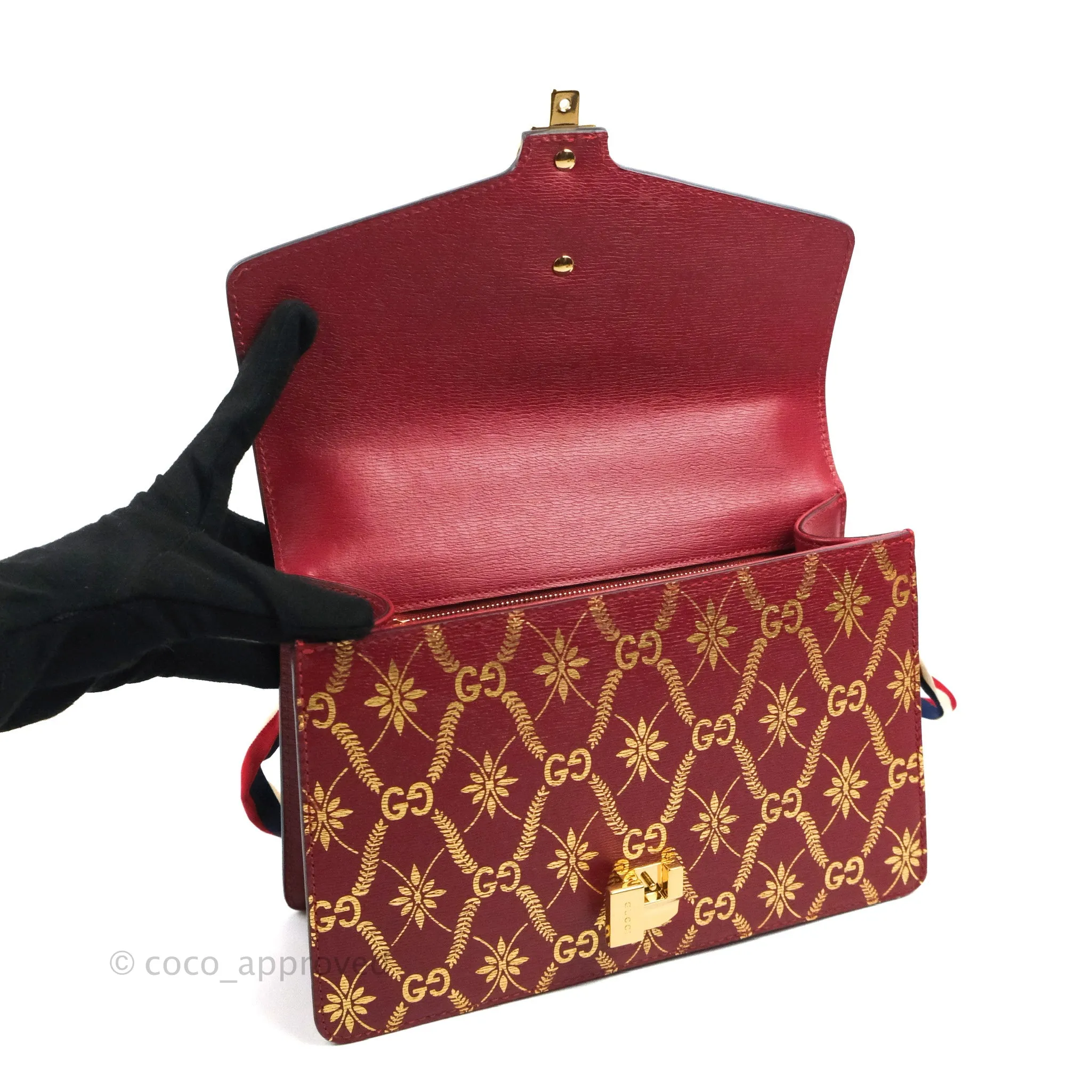 Gucci GG Sylvie Crossbody Bag Red Calfskin