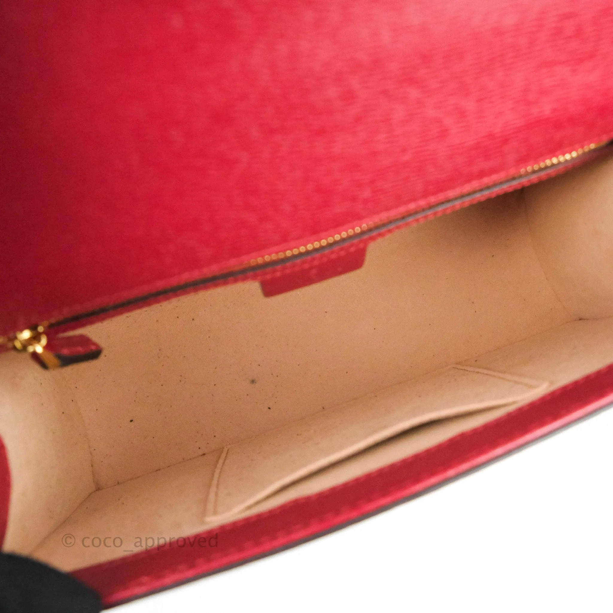 Gucci GG Sylvie Crossbody Bag Red Calfskin