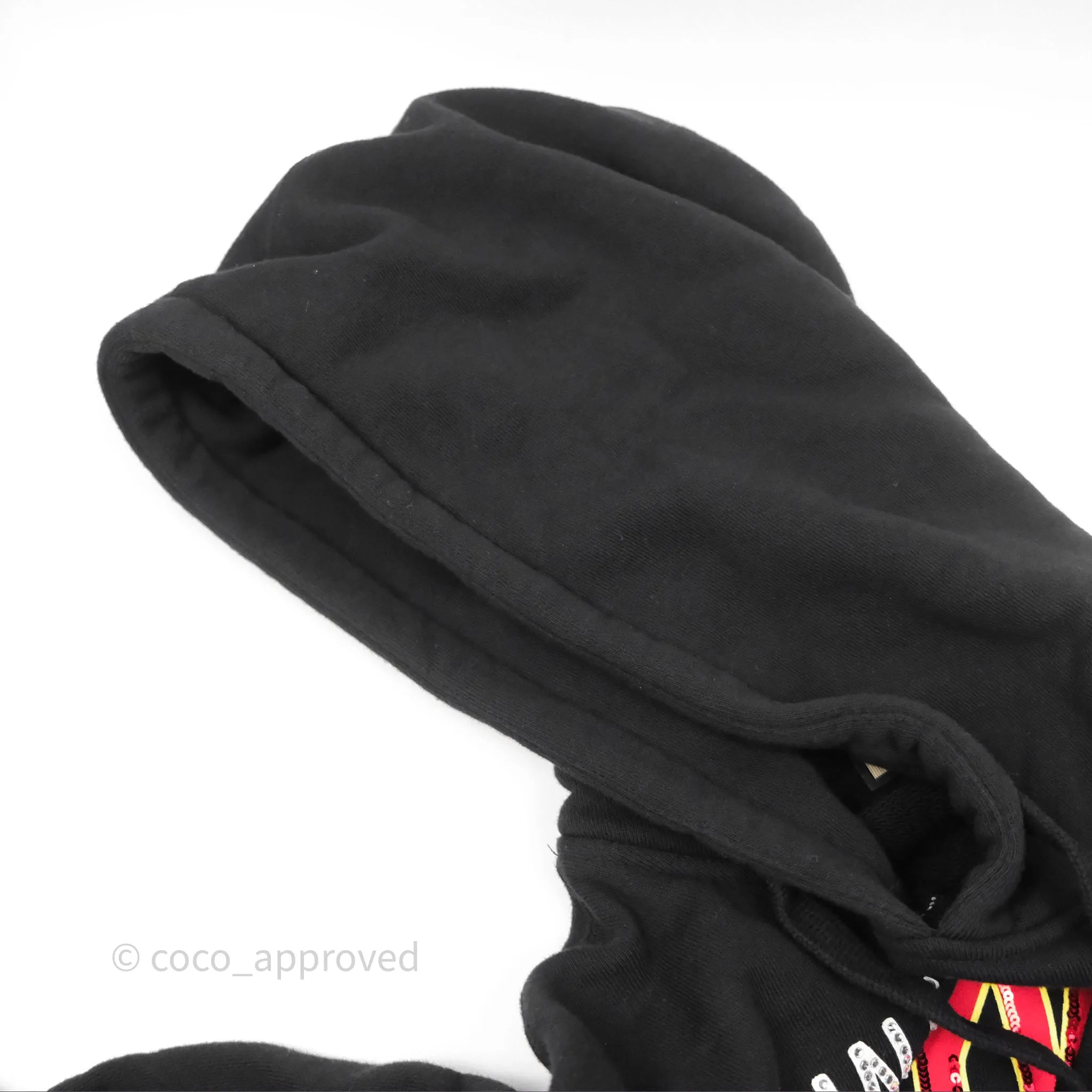 Gucci Hollywood Babylon Cropped Hoodie Black
