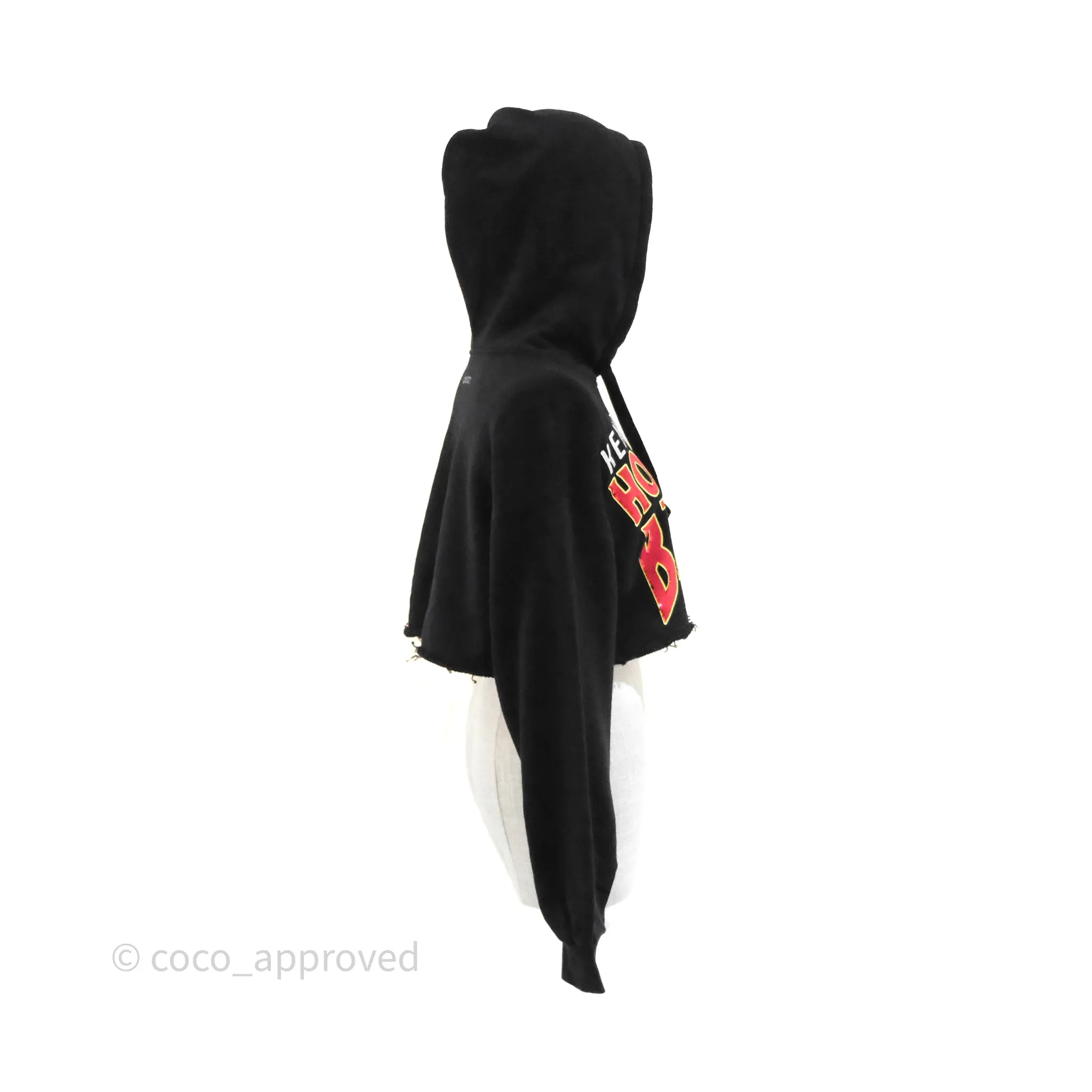 Gucci Hollywood Babylon Cropped Hoodie Black