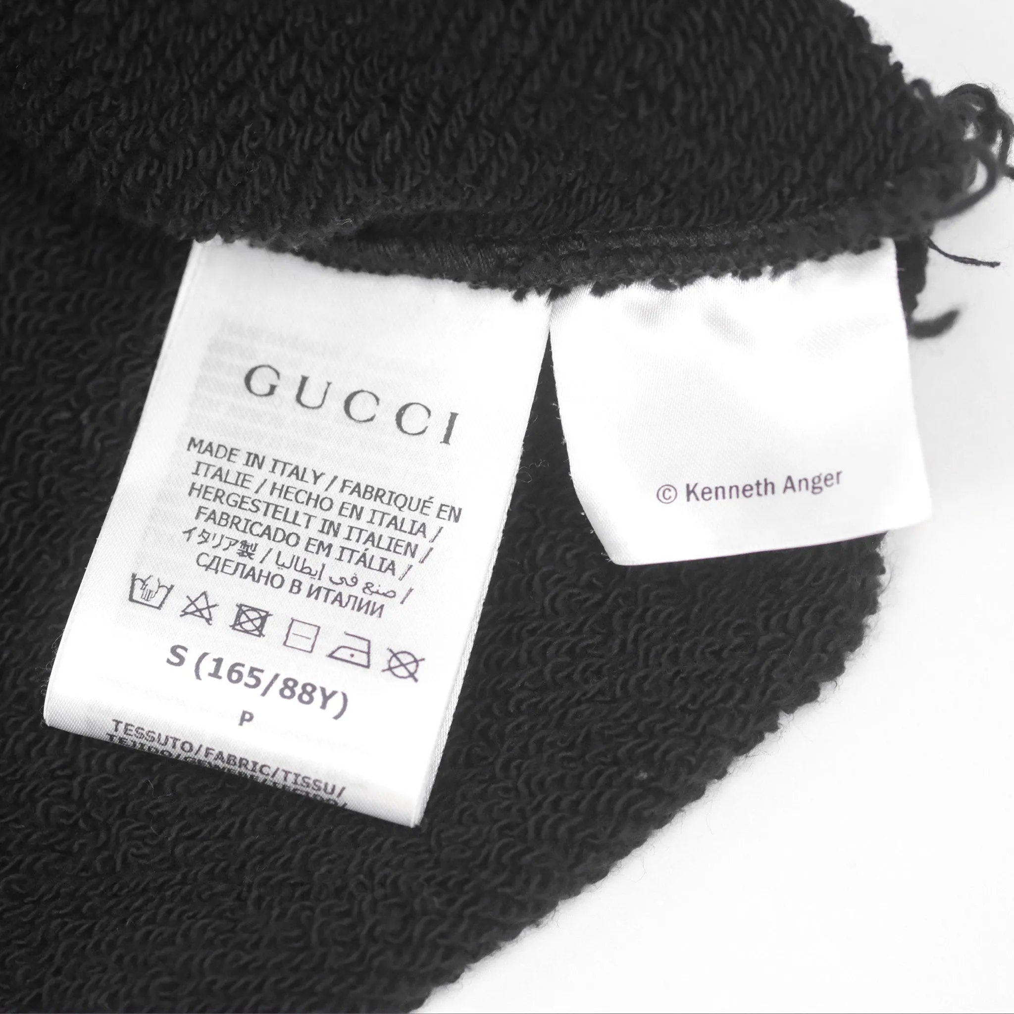 Gucci Hollywood Babylon Cropped Hoodie Black