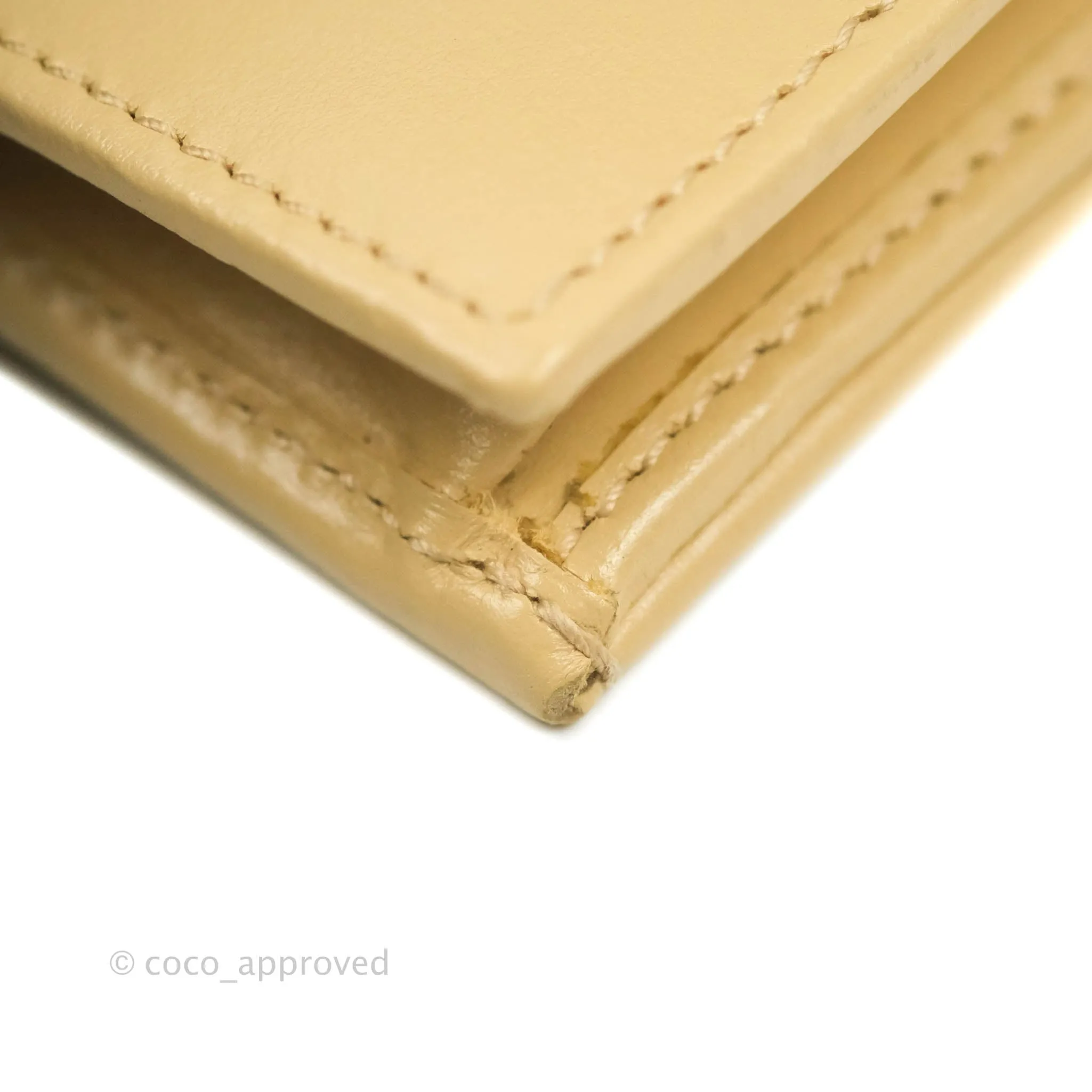 Gucci Horsebit 1955 Card Case Wallet Beige