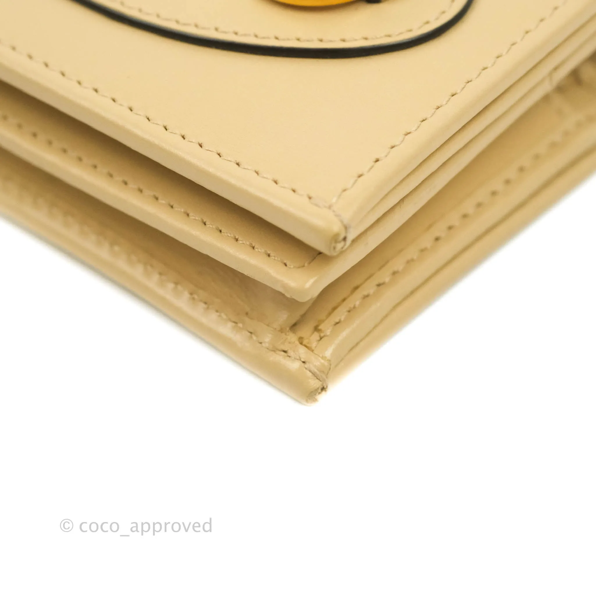 Gucci Horsebit 1955 Card Case Wallet Beige