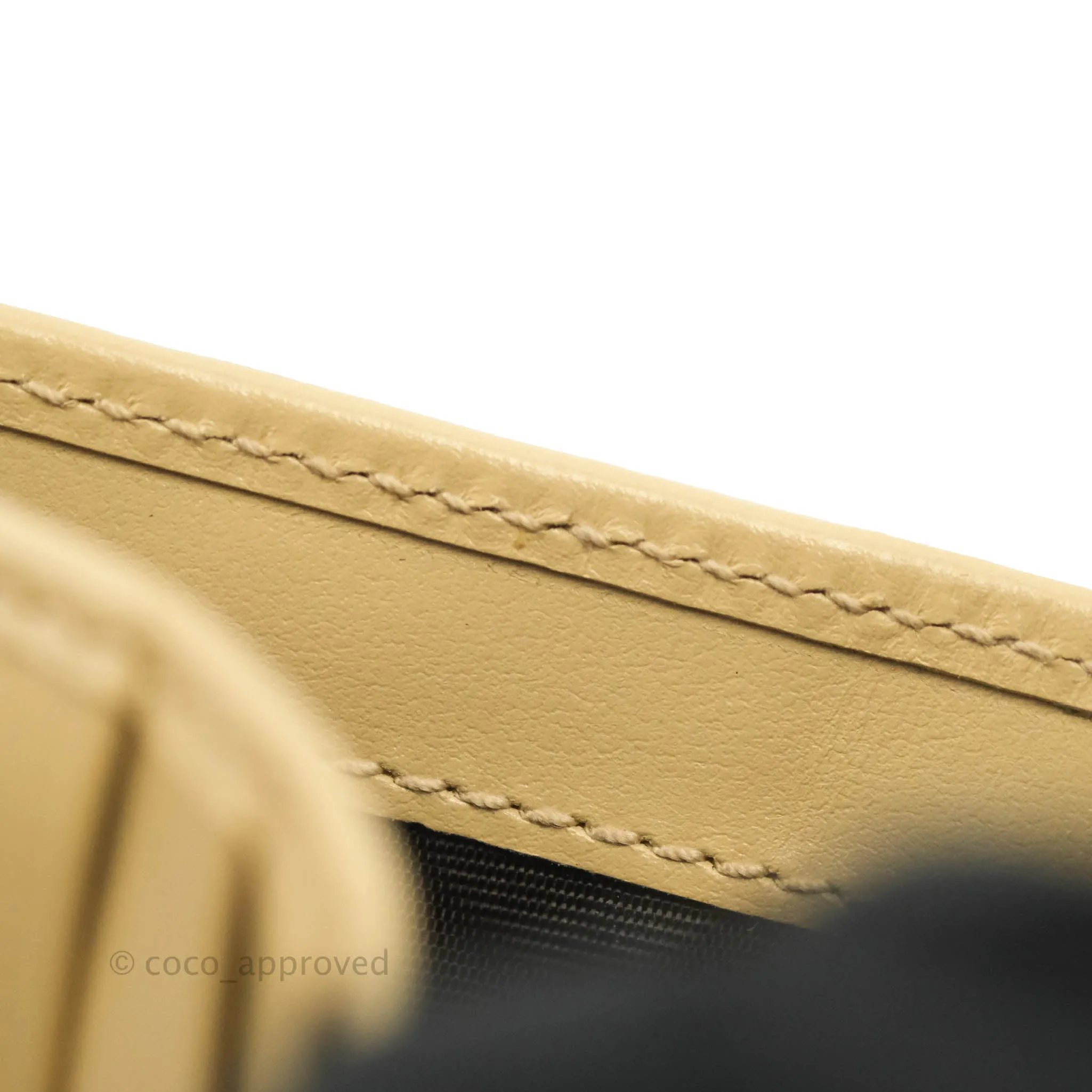 Gucci Horsebit 1955 Card Case Wallet Beige