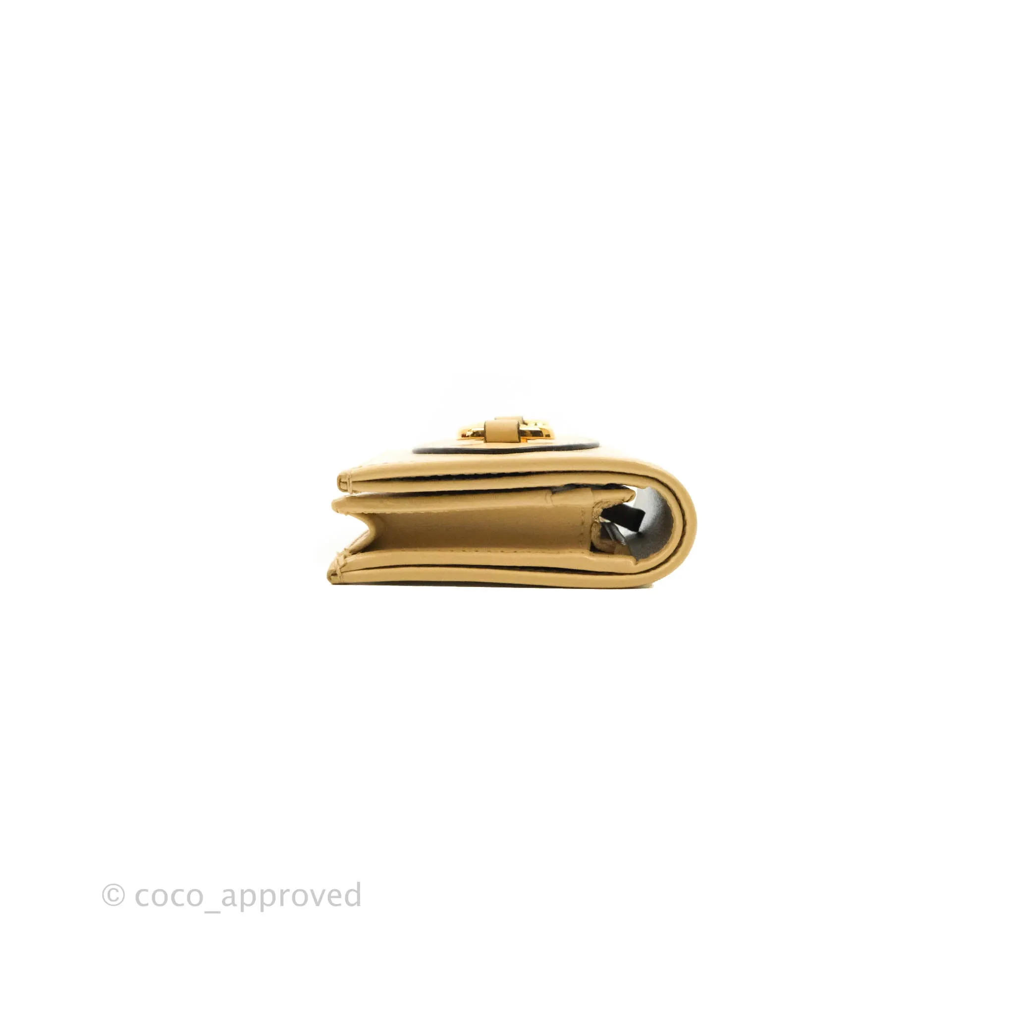Gucci Horsebit 1955 Card Case Wallet Beige