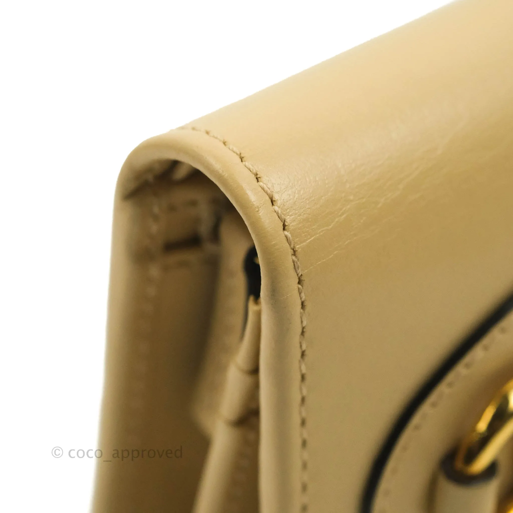 Gucci Horsebit 1955 Card Case Wallet Beige