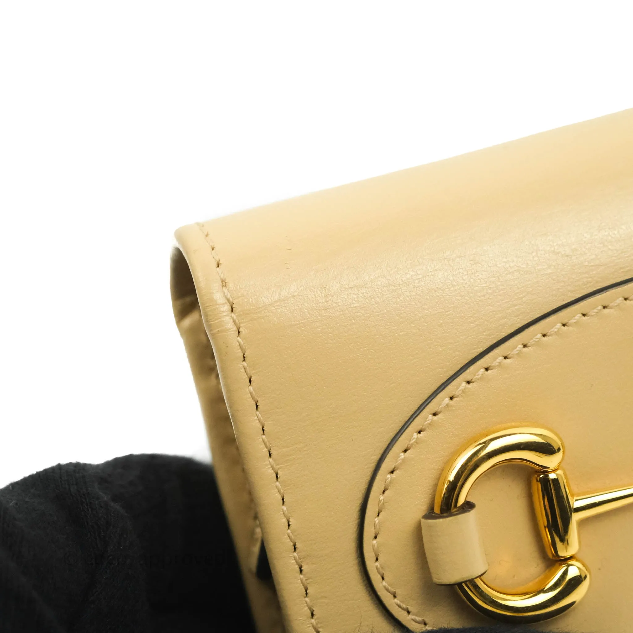 Gucci Horsebit 1955 Card Case Wallet Beige