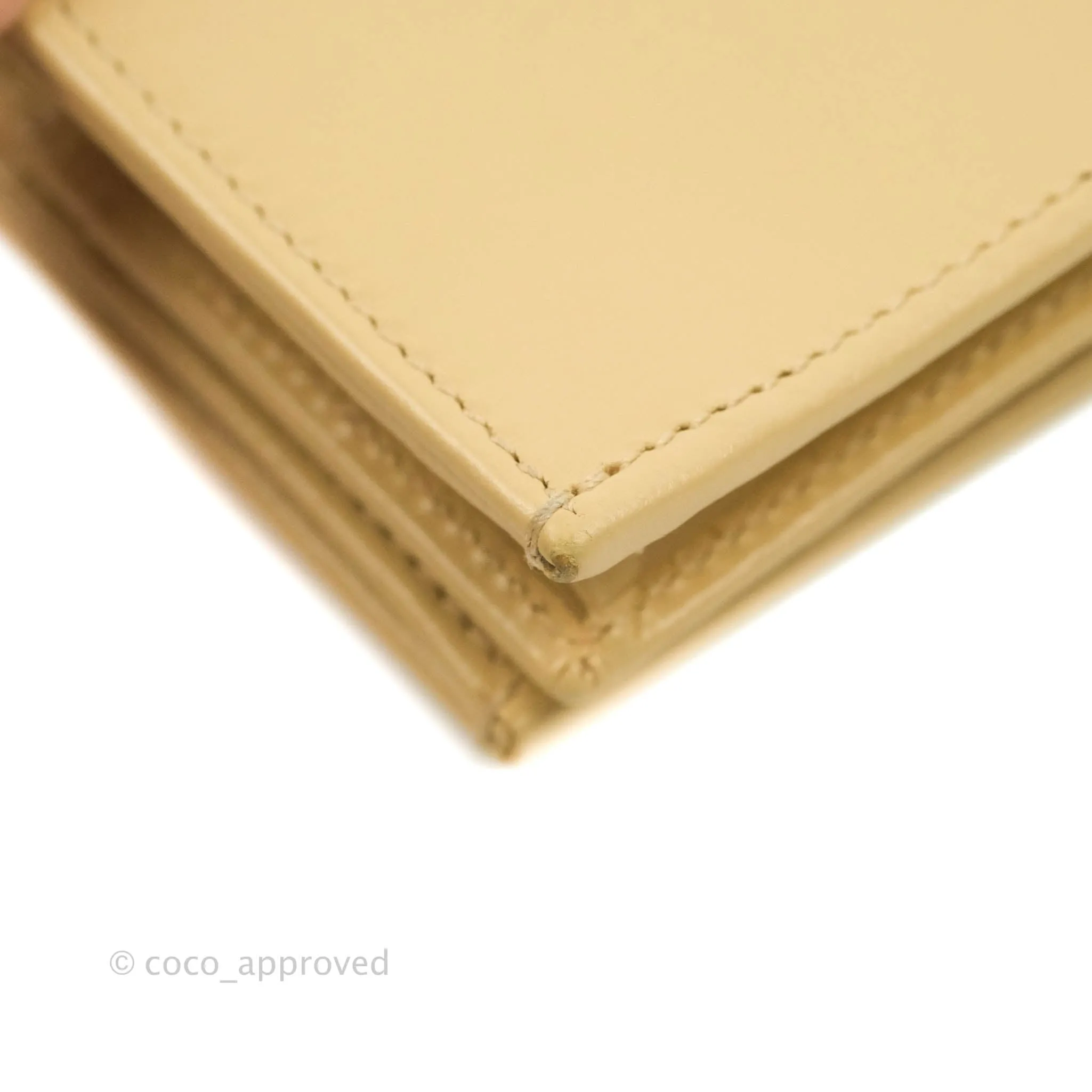 Gucci Horsebit 1955 Card Case Wallet Beige