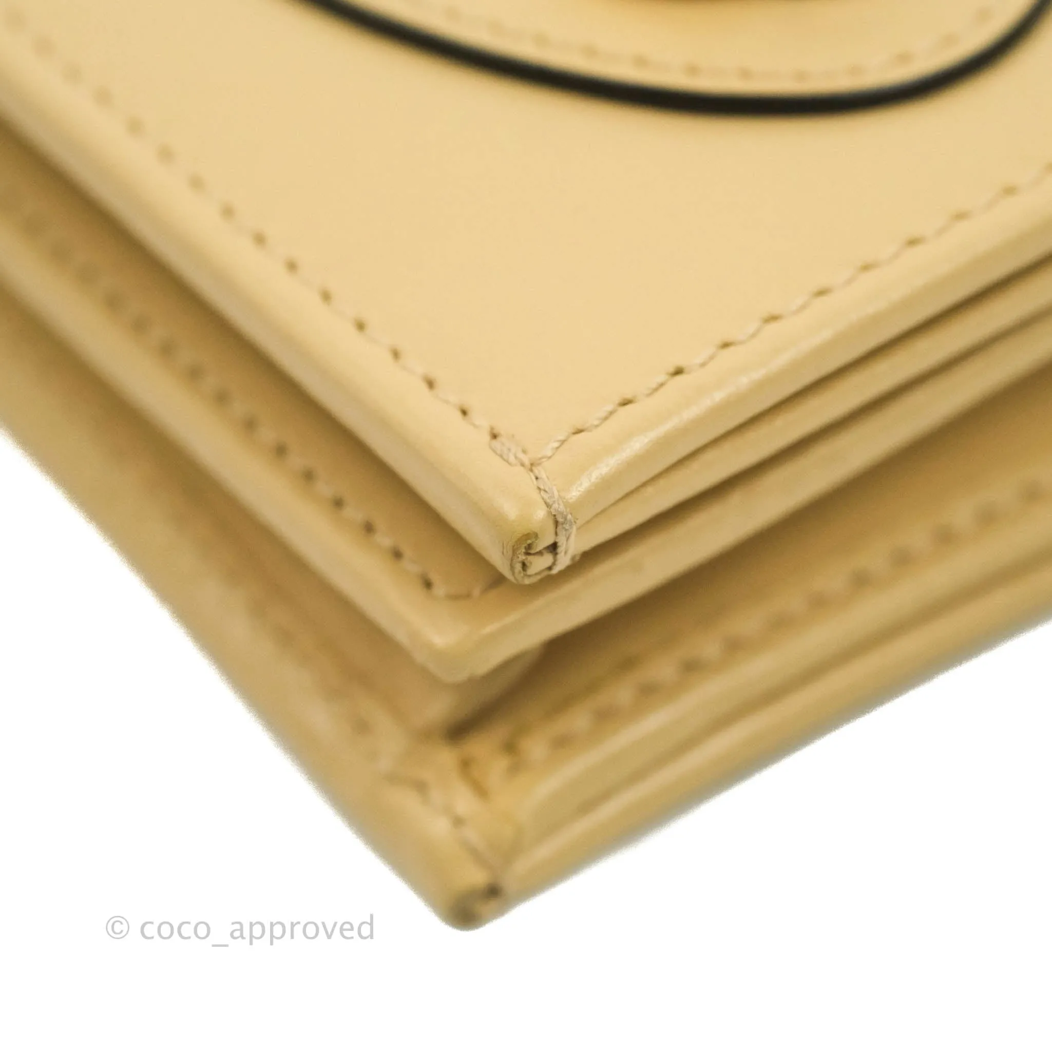 Gucci Horsebit 1955 Card Case Wallet Beige