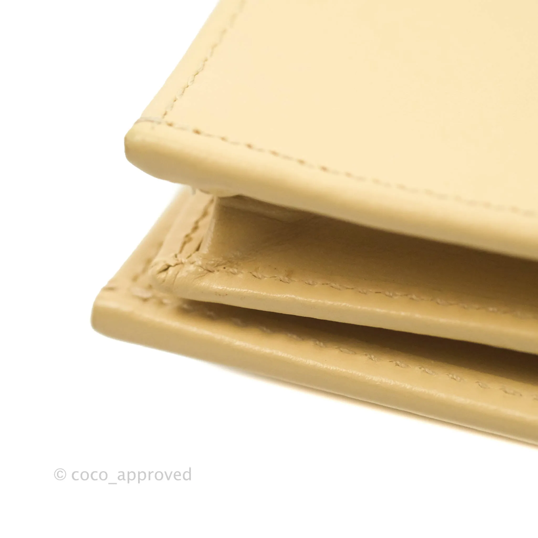 Gucci Horsebit 1955 Card Case Wallet Beige