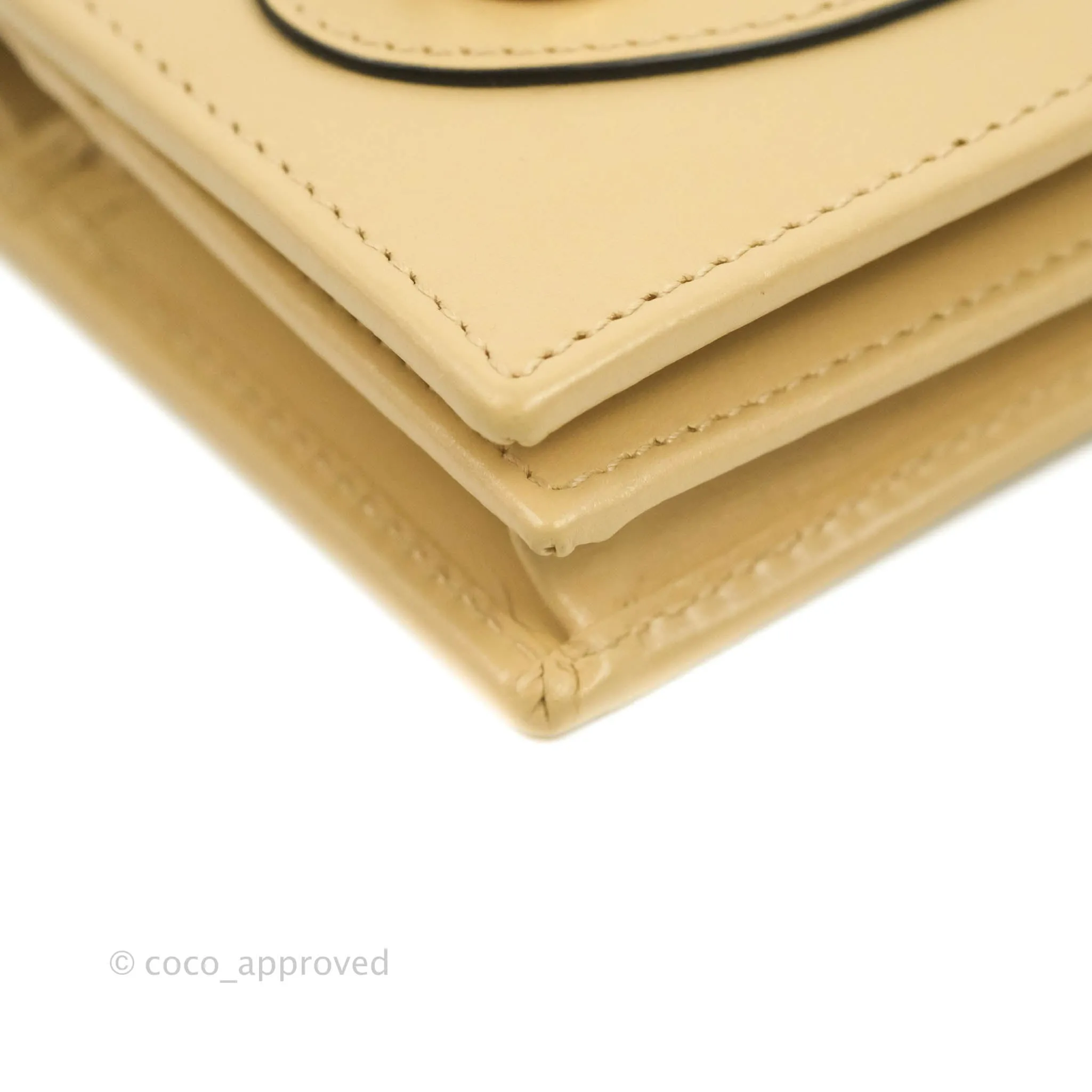 Gucci Horsebit 1955 Card Case Wallet Beige
