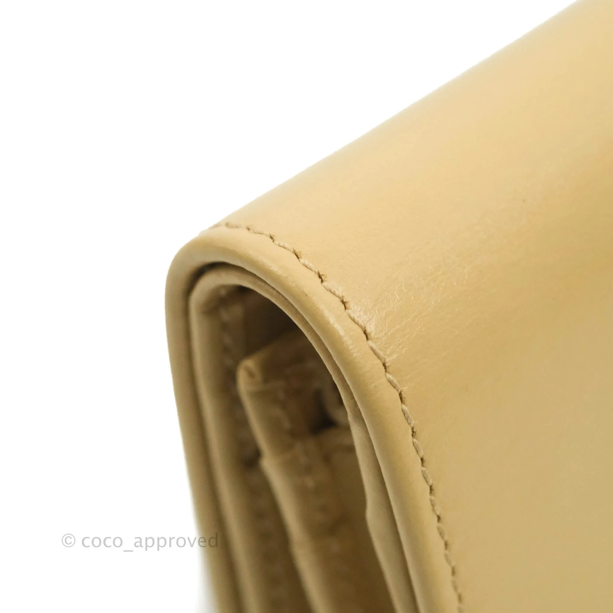 Gucci Horsebit 1955 Card Case Wallet Beige