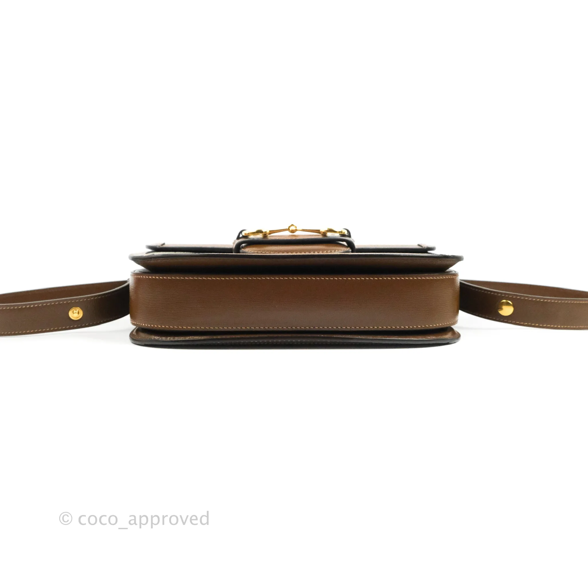 Gucci Horsebit 1955 GG Supreme Canvas Brown Shoulder Bag Gold Hardware