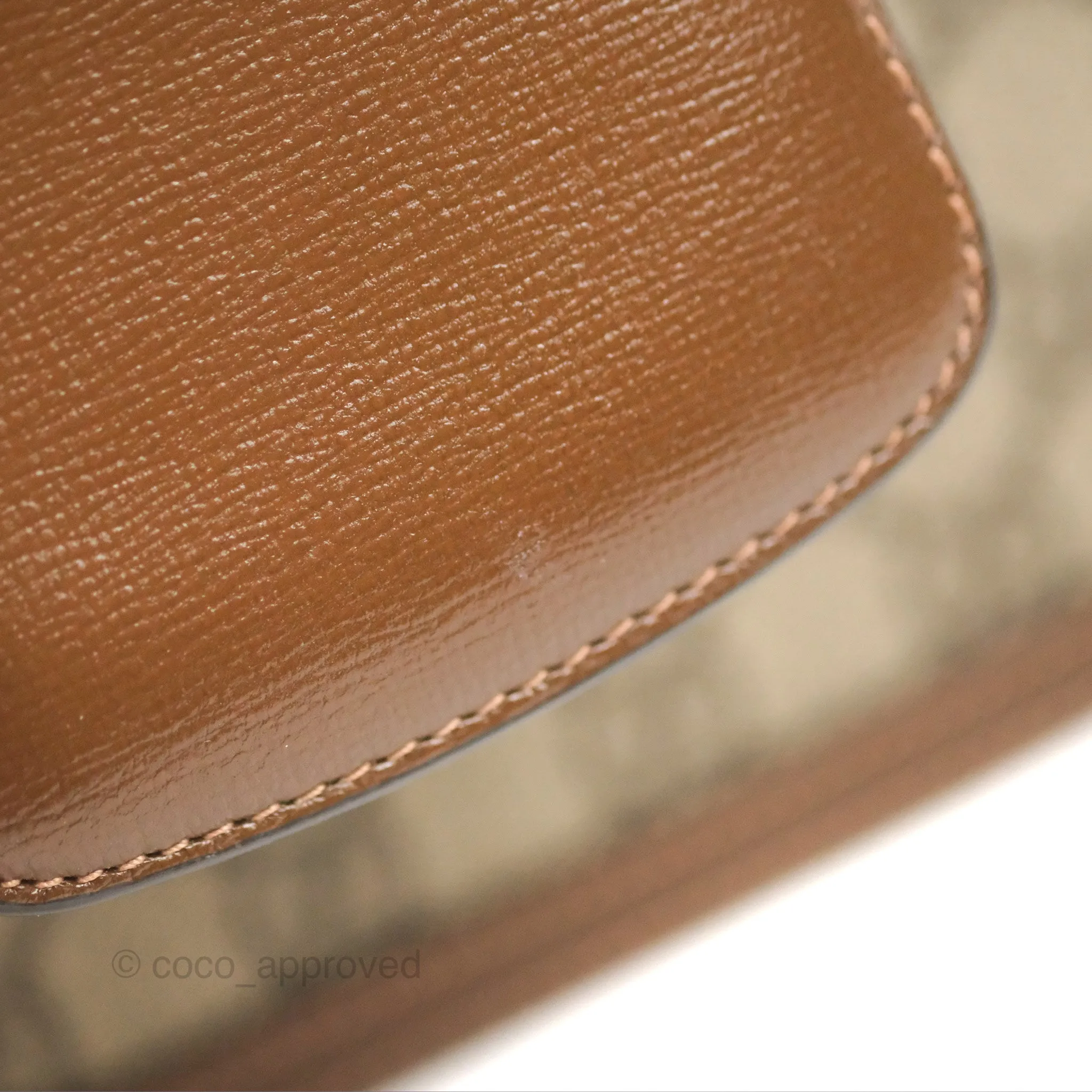 Gucci Horsebit 1955 GG Supreme Canvas Brown Shoulder Bag Gold Hardware