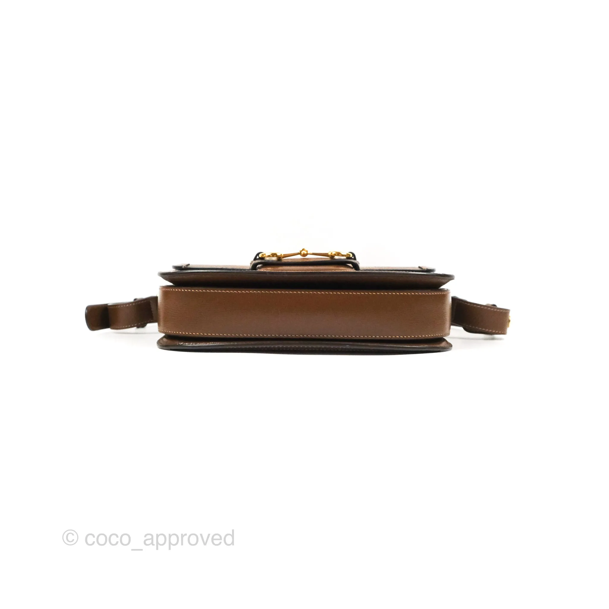 Gucci Horsebit 1955 GG Supreme Canvas Brown Shoulder Bag Gold Hardware