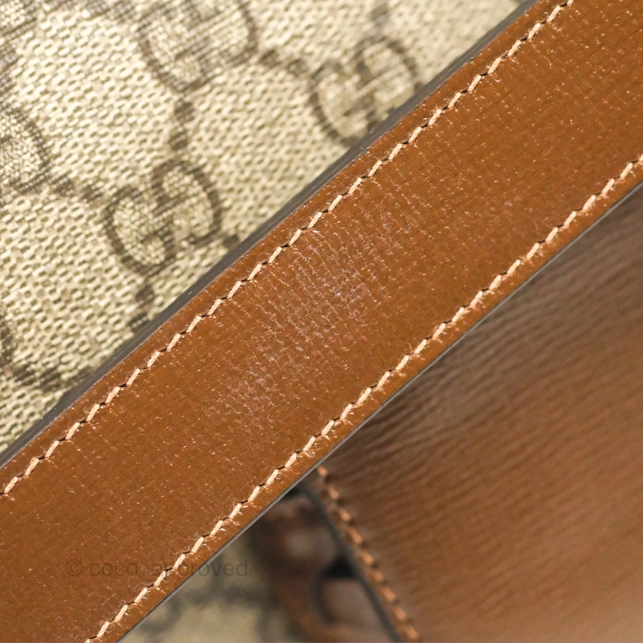Gucci Horsebit 1955 GG Supreme Canvas Brown Shoulder Bag Gold Hardware