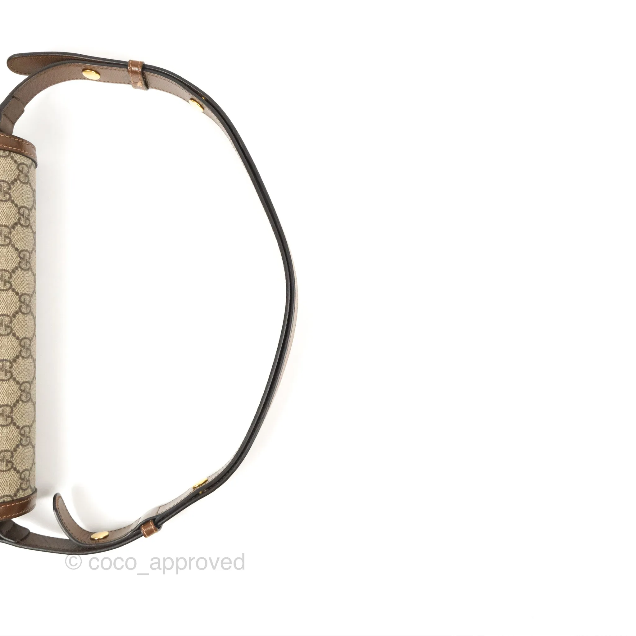 Gucci Horsebit 1955 GG Supreme Canvas Brown Shoulder Bag Gold Hardware