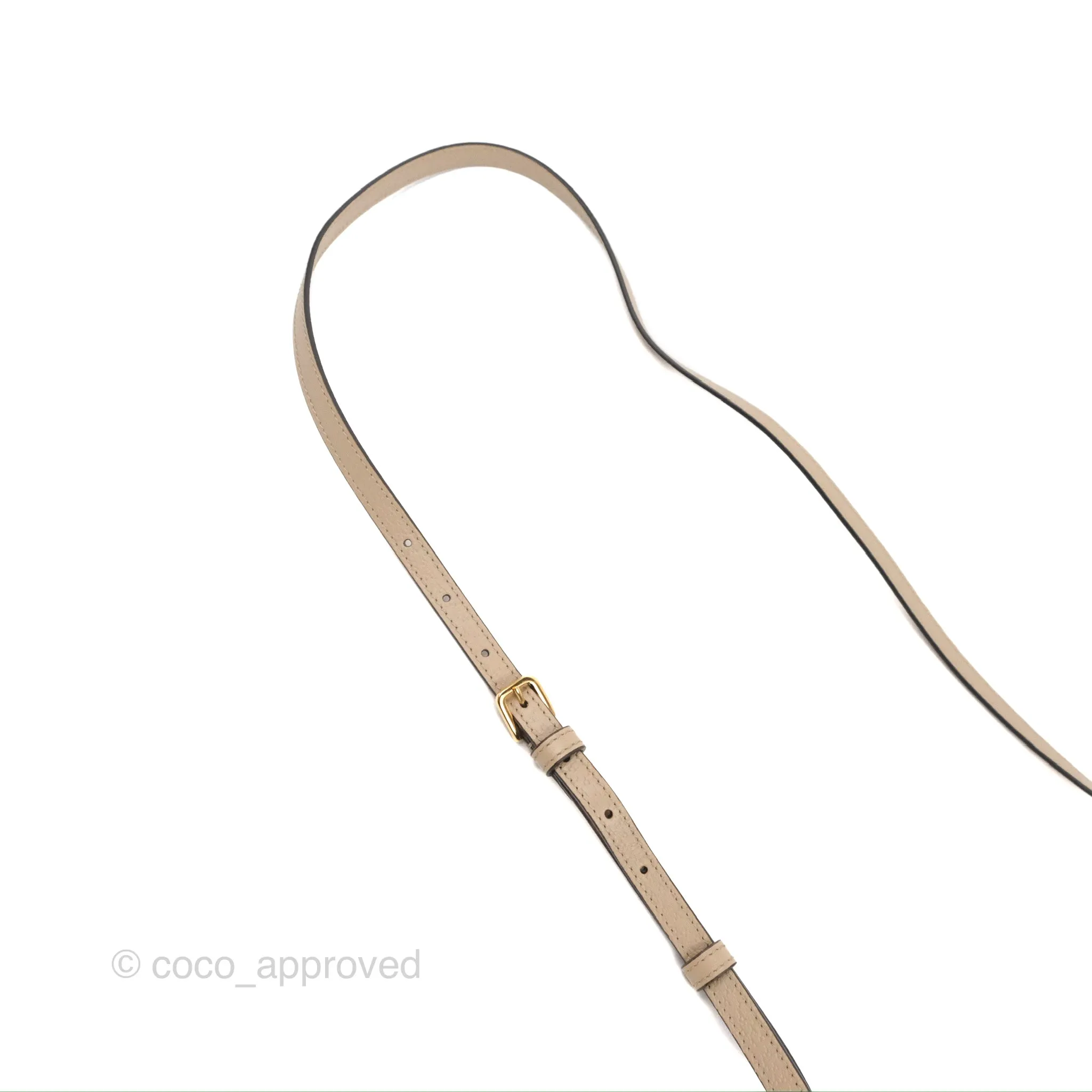 Gucci Horsebit 1955 Mini Bag Beige/White GG Supreme Canvas