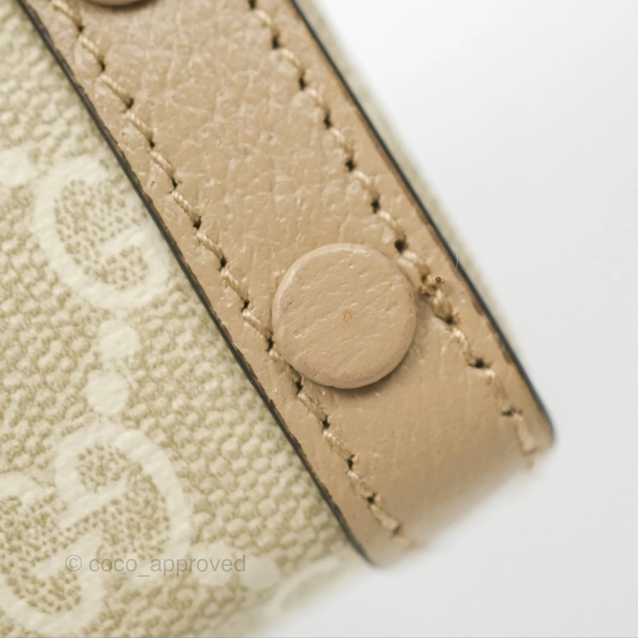 Gucci Horsebit 1955 Mini Bag Beige/White GG Supreme Canvas