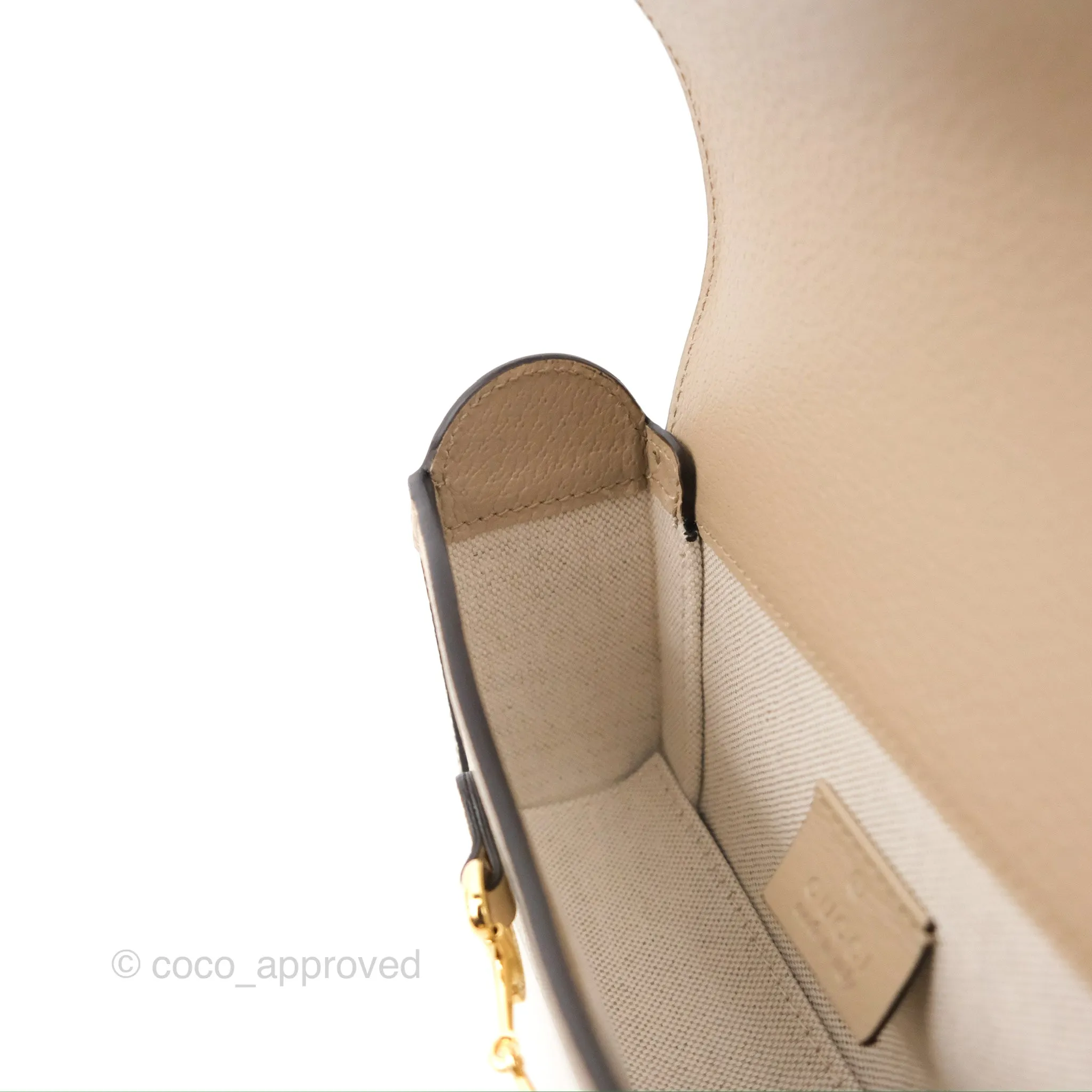 Gucci Horsebit 1955 Mini Bag Beige/White GG Supreme Canvas