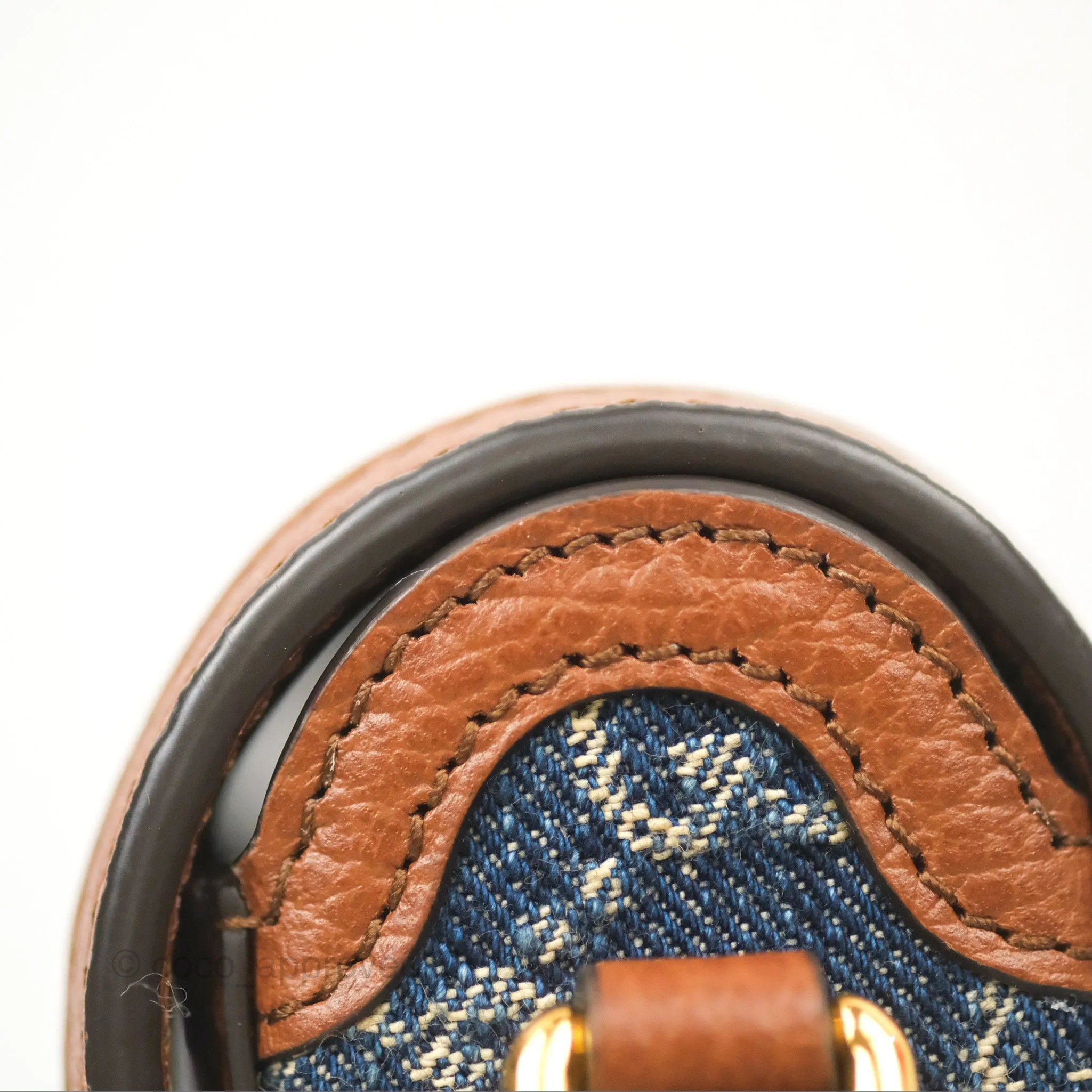 Gucci Horsebit 1955 Mini Bag GG Denim/ Brown Leather