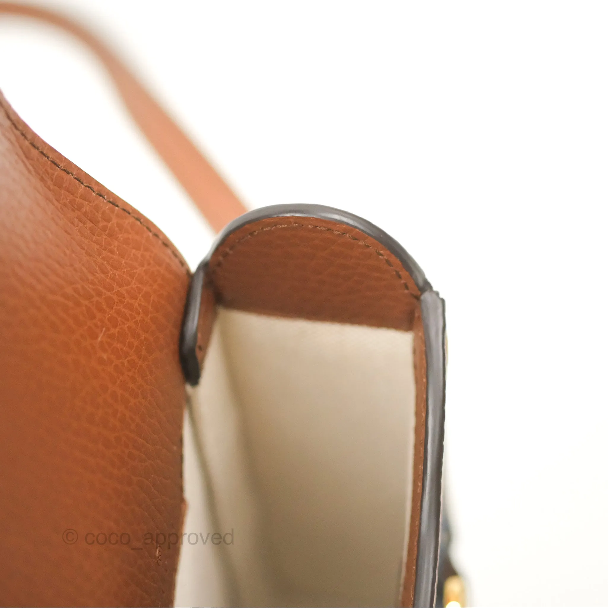 Gucci Horsebit 1955 Mini Bag GG Denim/ Brown Leather