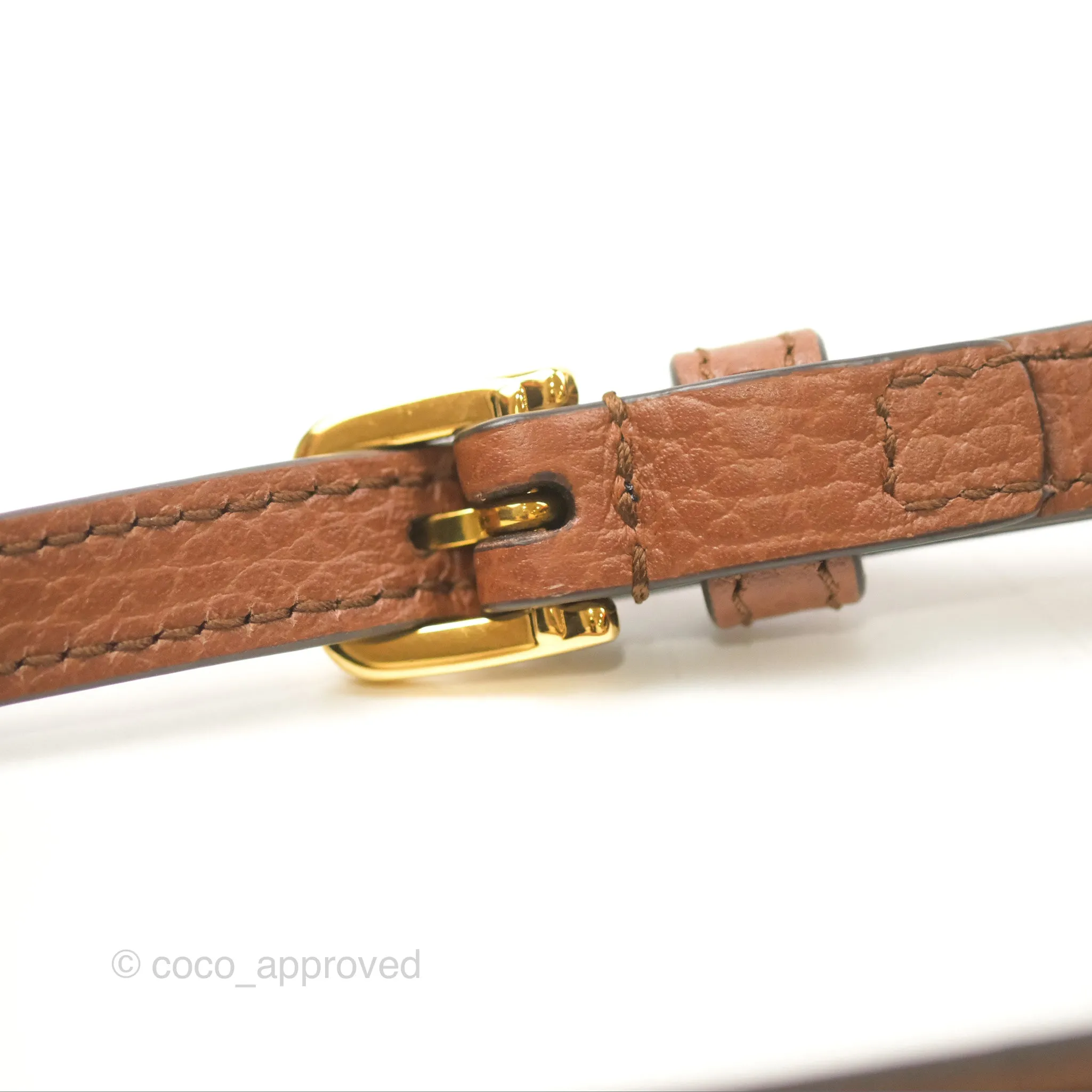 Gucci Horsebit 1955 Mini Bag GG Denim/ Brown Leather