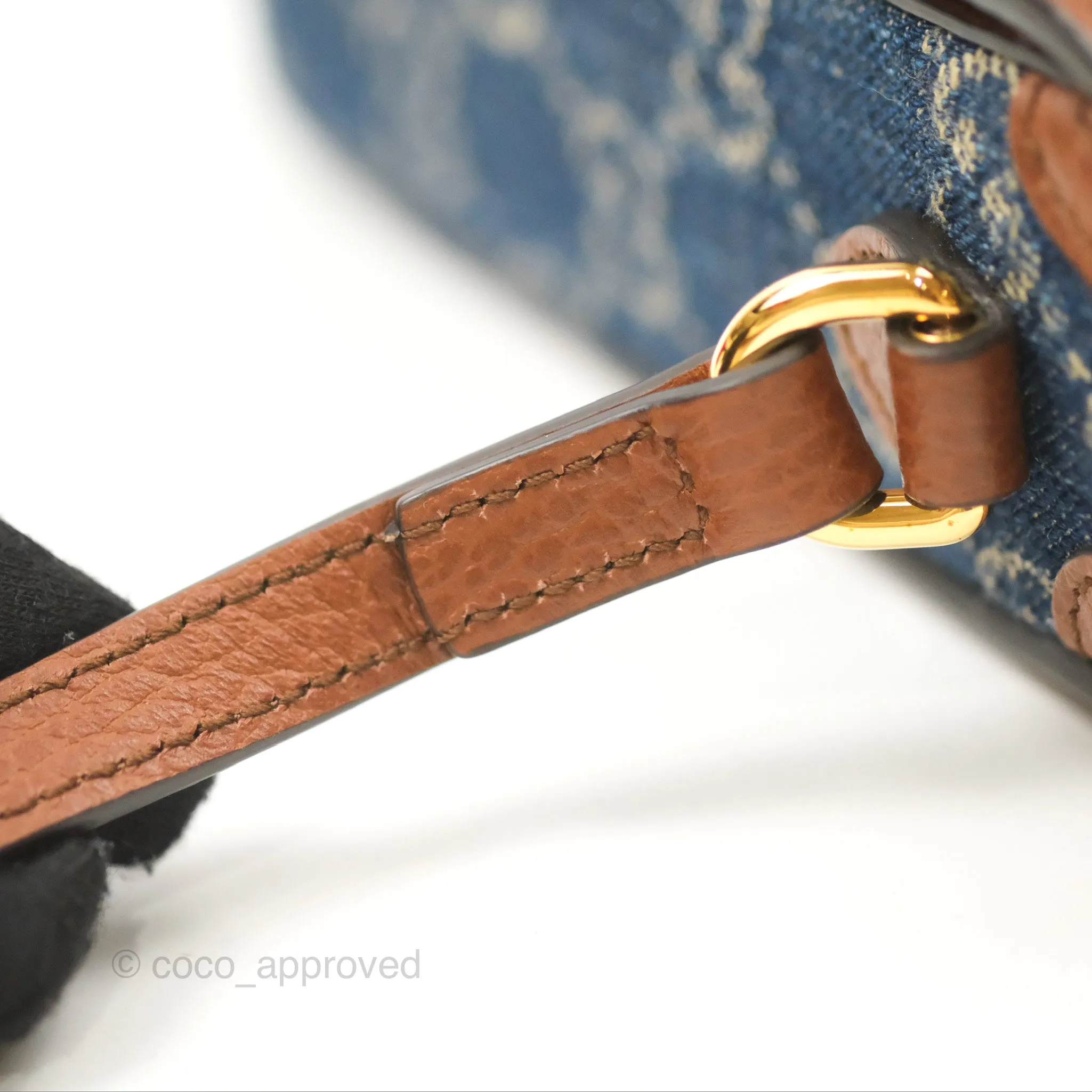 Gucci Horsebit 1955 Mini Bag GG Denim/ Brown Leather