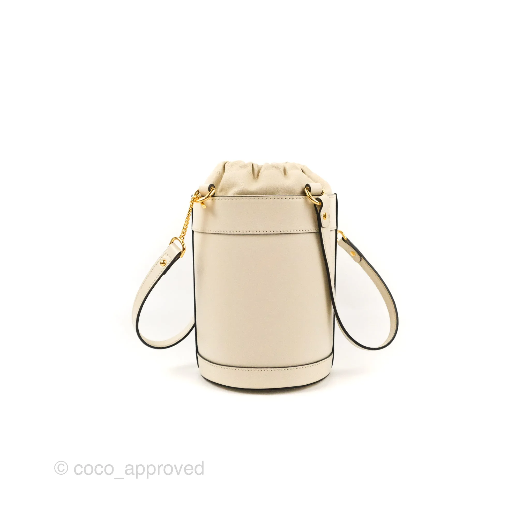 Gucci Horsebit 1955 Small Bucket Bag Cream