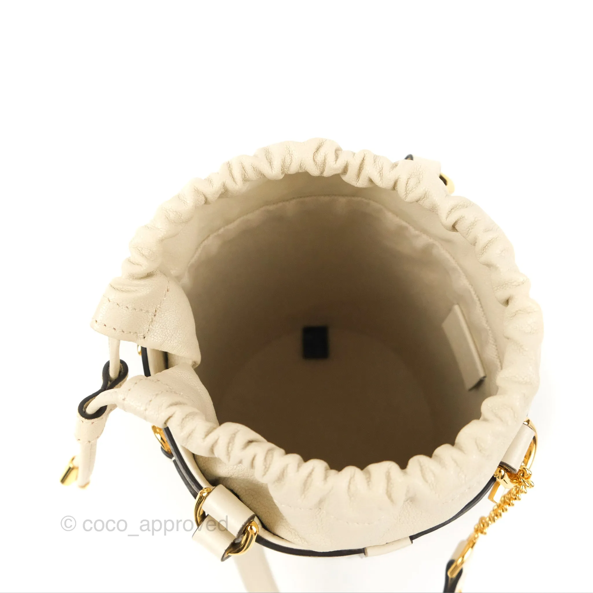 Gucci Horsebit 1955 Small Bucket Bag Cream