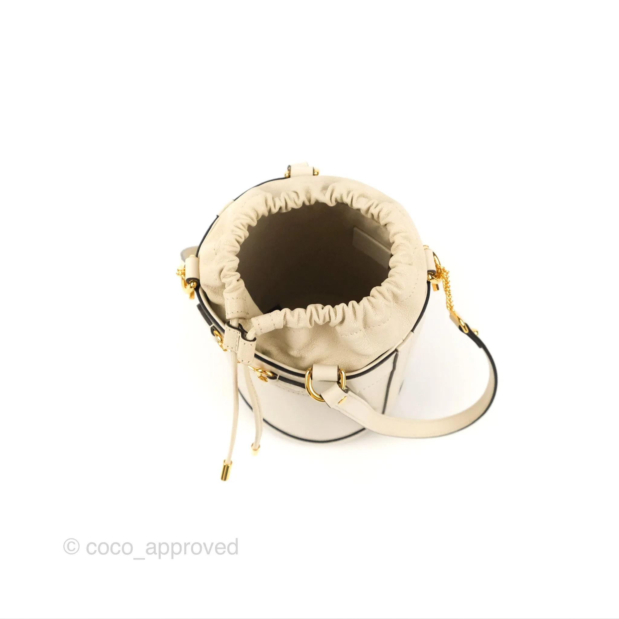 Gucci Horsebit 1955 Small Bucket Bag Cream