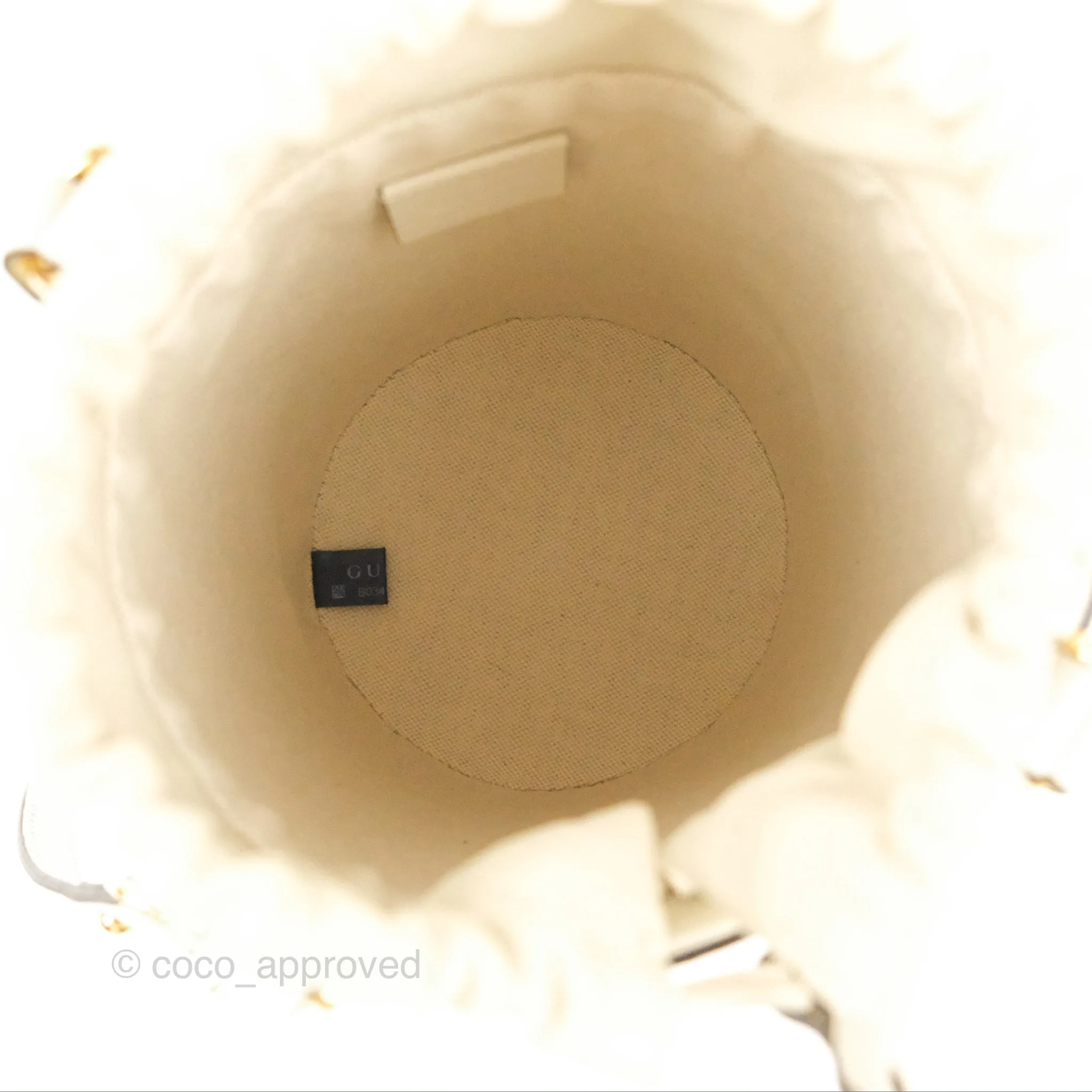 Gucci Horsebit 1955 Small Bucket Bag Cream