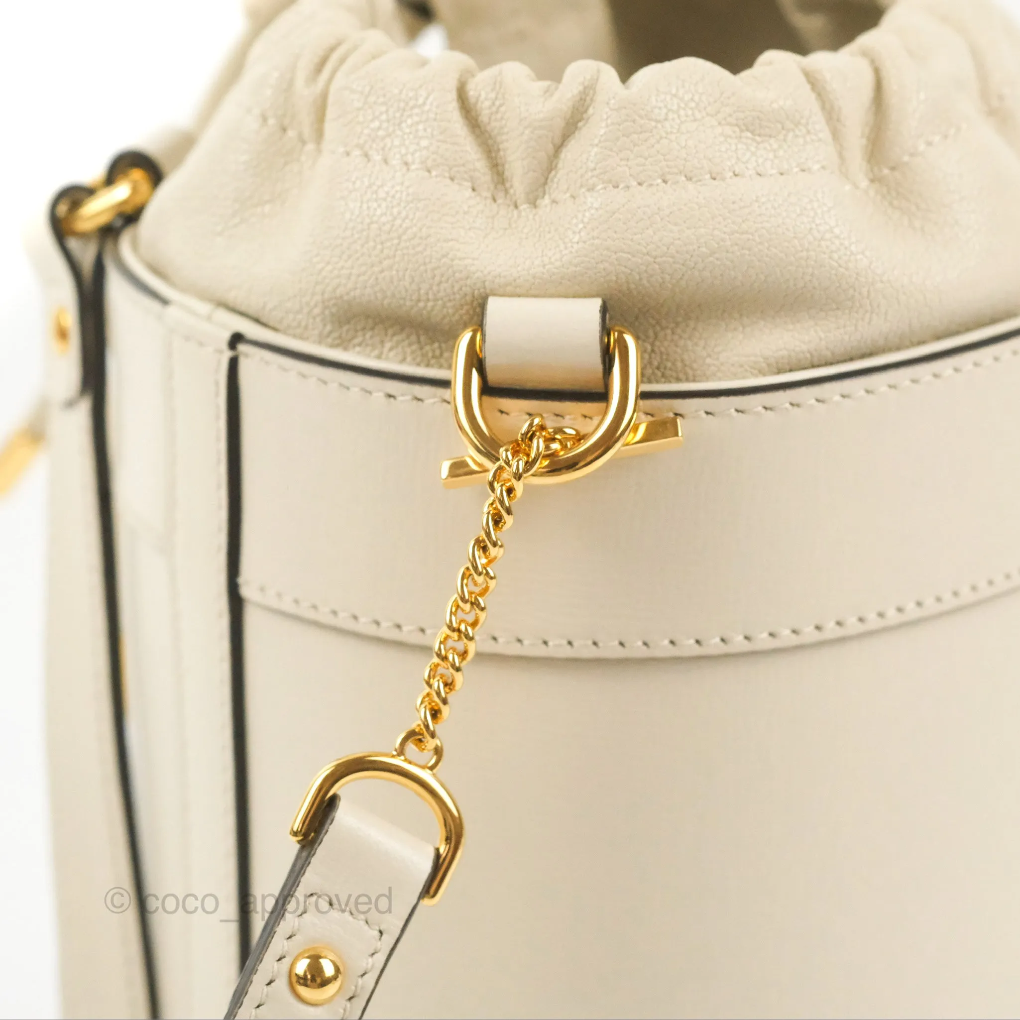 Gucci Horsebit 1955 Small Bucket Bag Cream