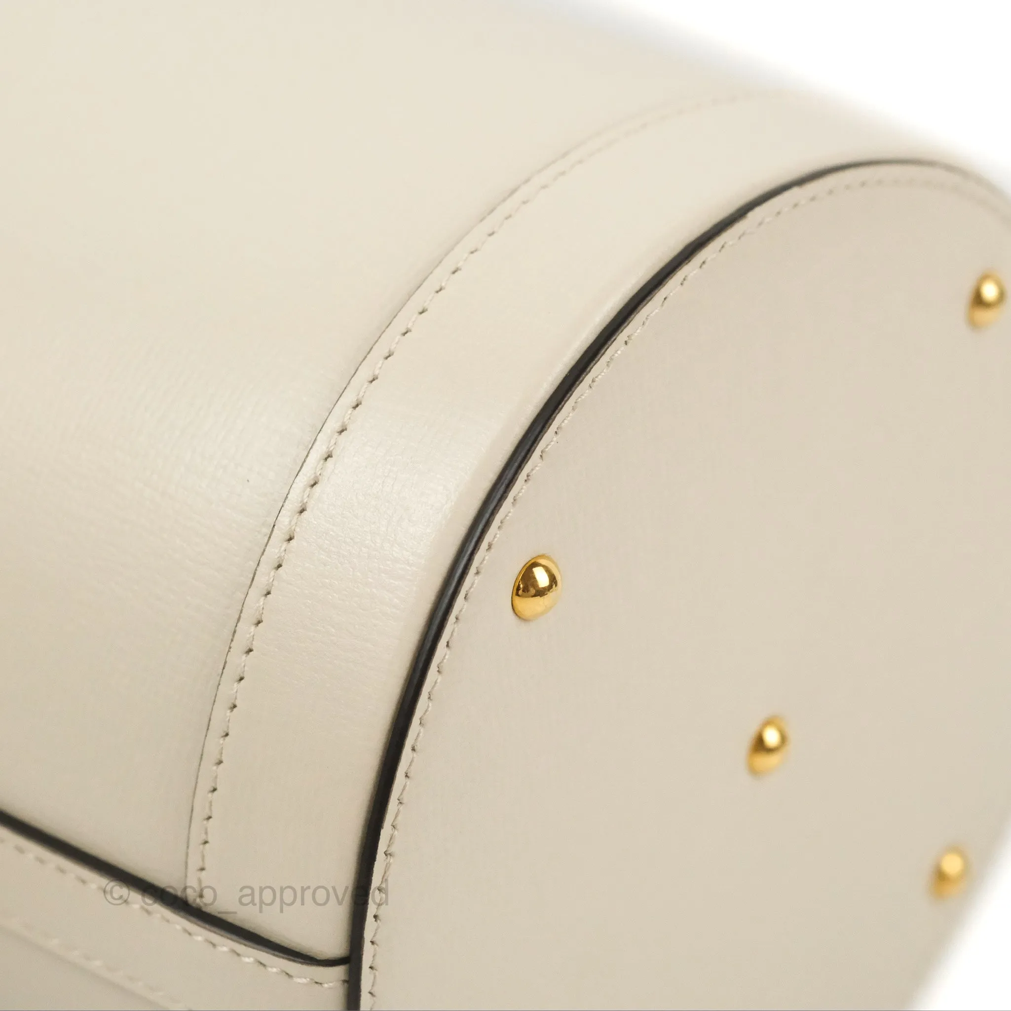 Gucci Horsebit 1955 Small Bucket Bag Cream