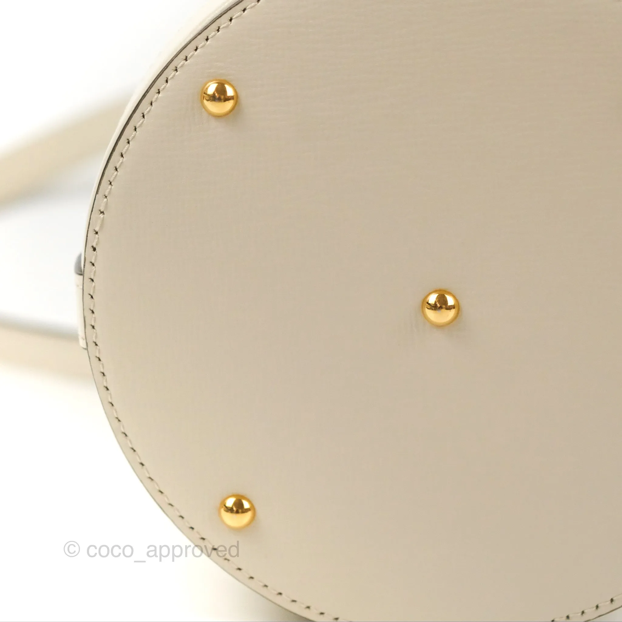 Gucci Horsebit 1955 Small Bucket Bag Cream
