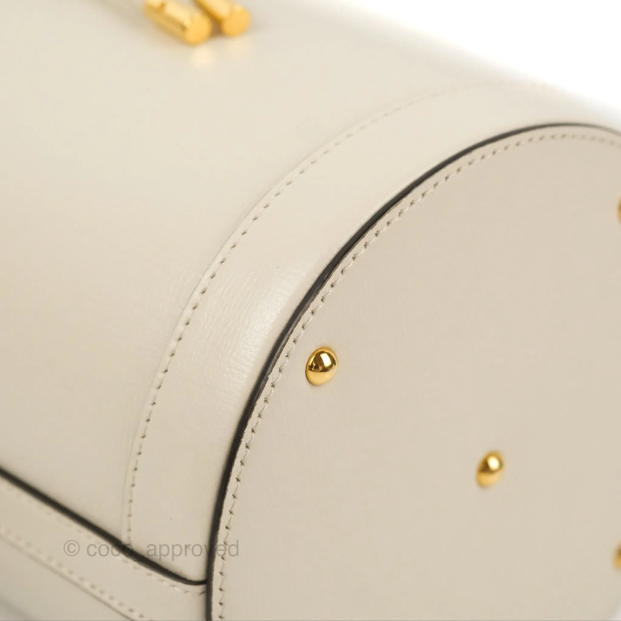 Gucci Horsebit 1955 Small Bucket Bag Cream