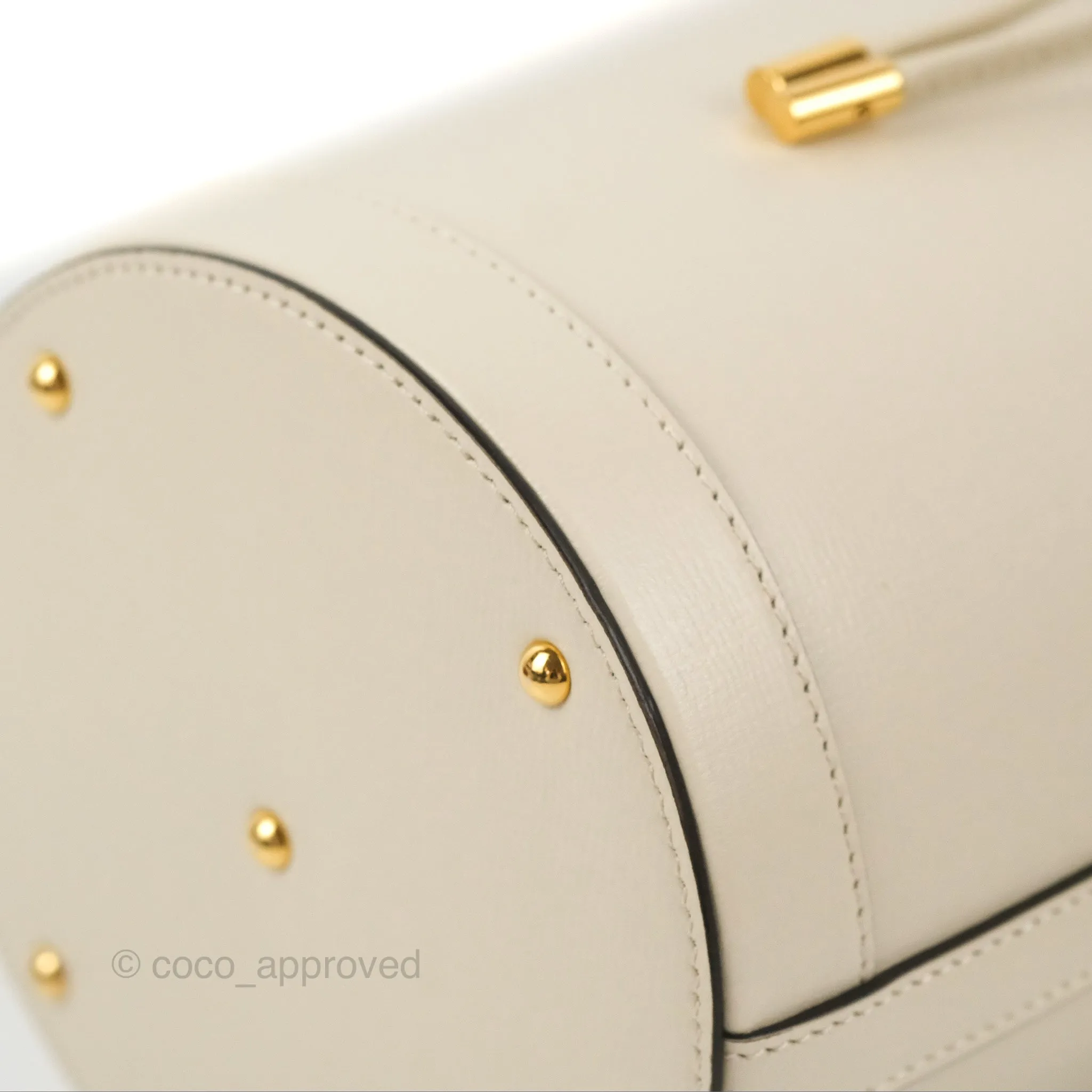 Gucci Horsebit 1955 Small Bucket Bag Cream