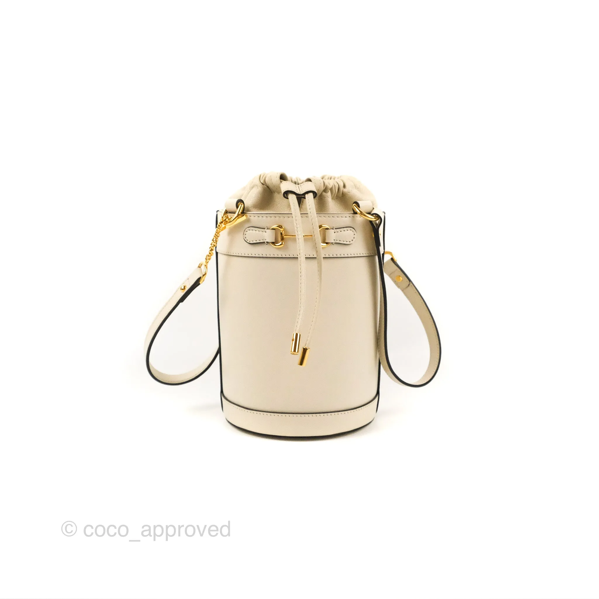 Gucci Horsebit 1955 Small Bucket Bag Cream