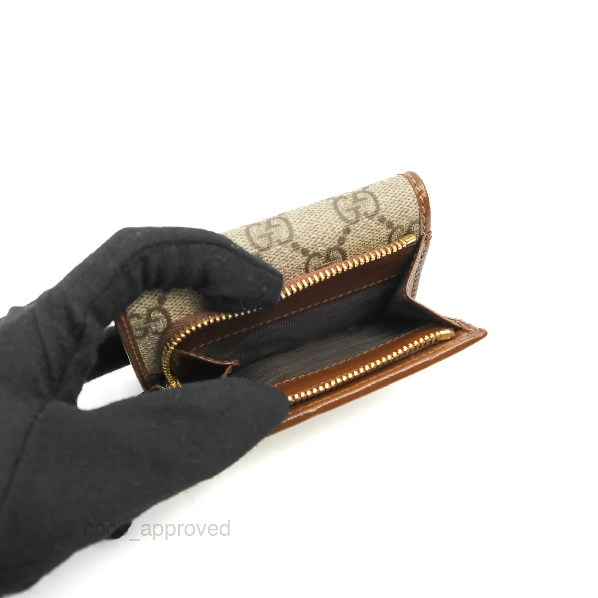 Gucci Horsebit 1955 Wallet GG Supreme Canvas Brown