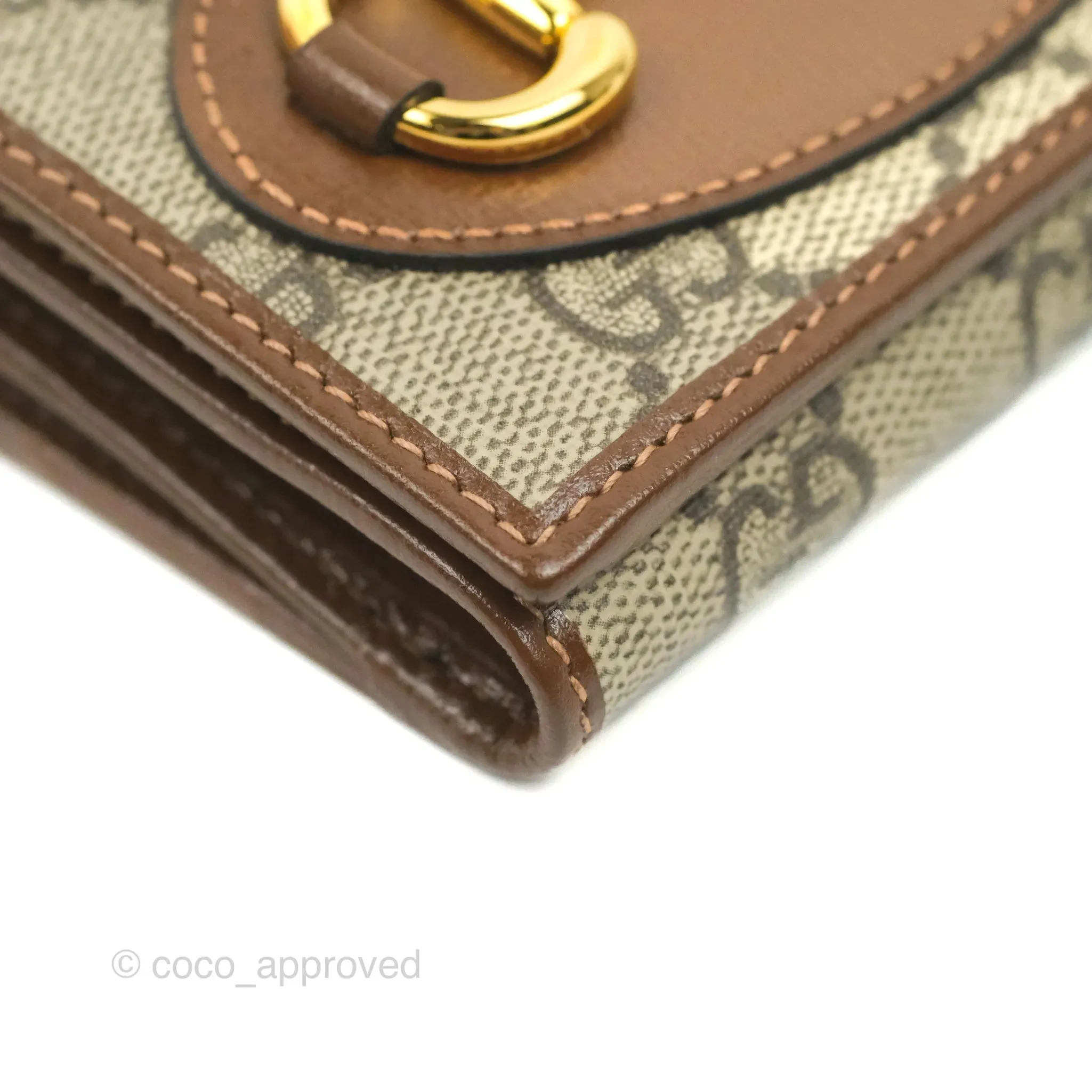 Gucci Horsebit 1955 Wallet GG Supreme Canvas Brown