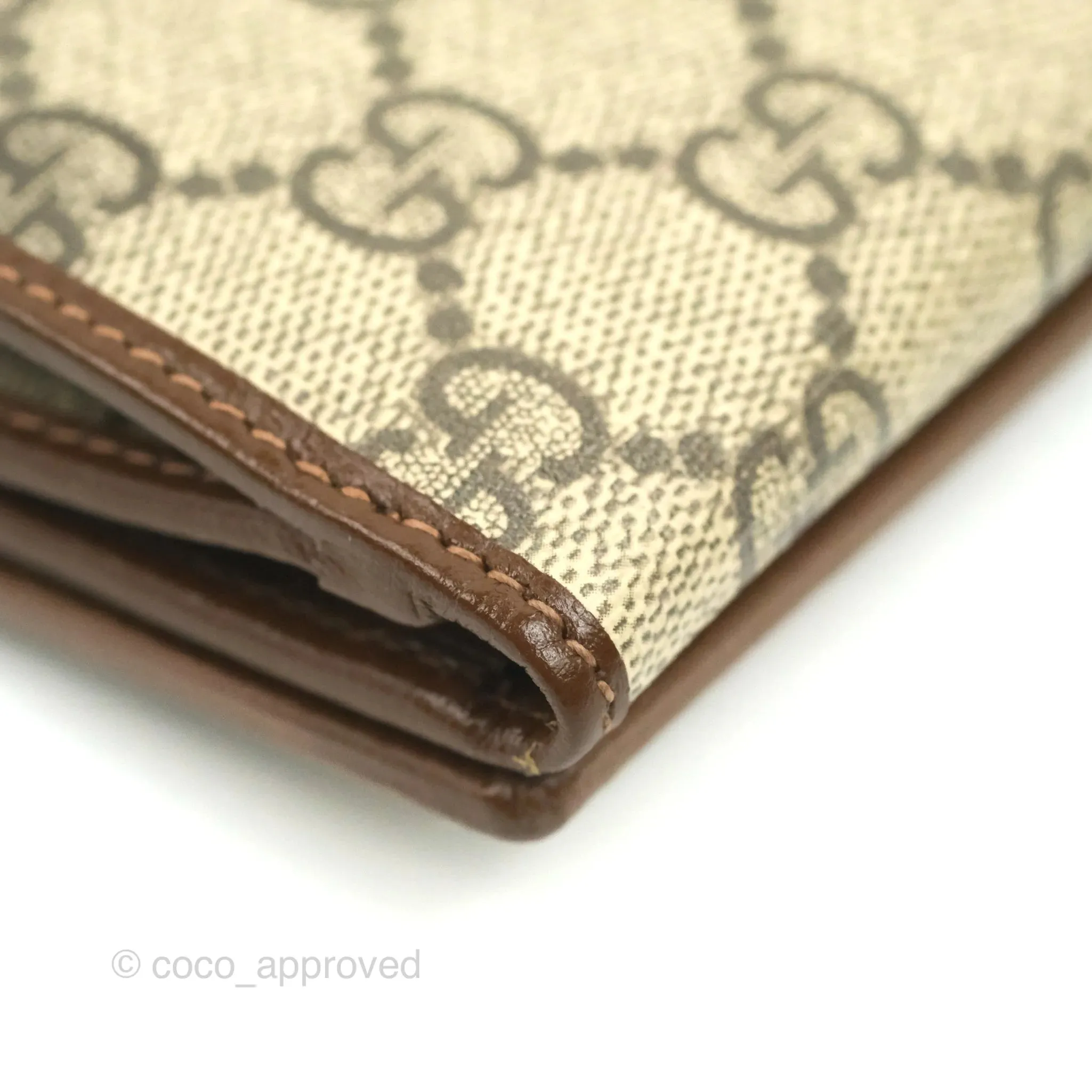 Gucci Horsebit 1955 Wallet GG Supreme Canvas Brown