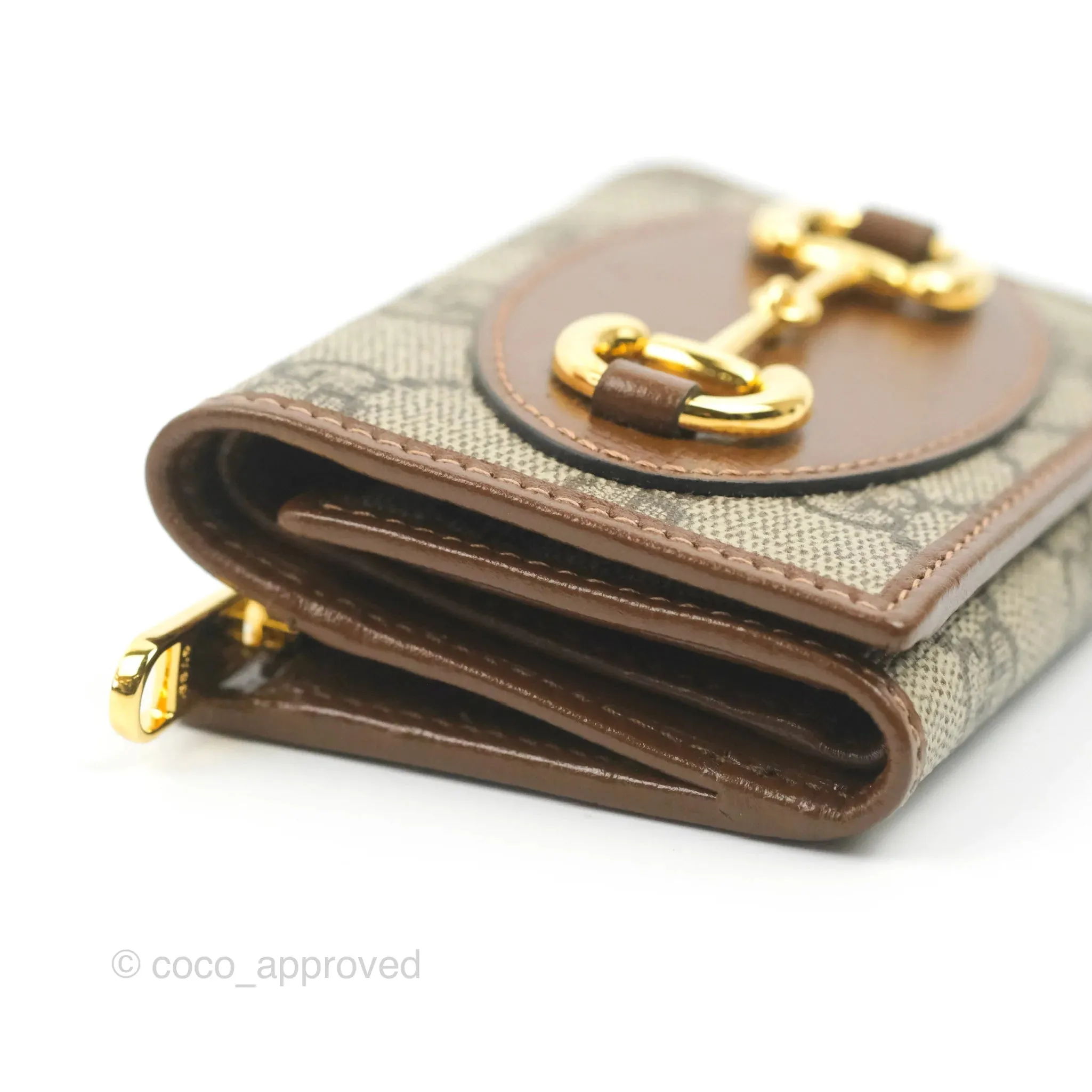 Gucci Horsebit 1955 Wallet GG Supreme Canvas Brown