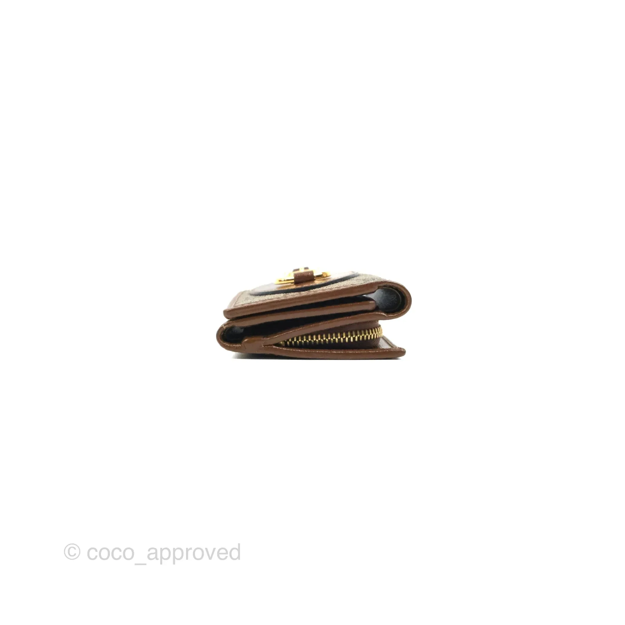 Gucci Horsebit 1955 Wallet GG Supreme Canvas Brown