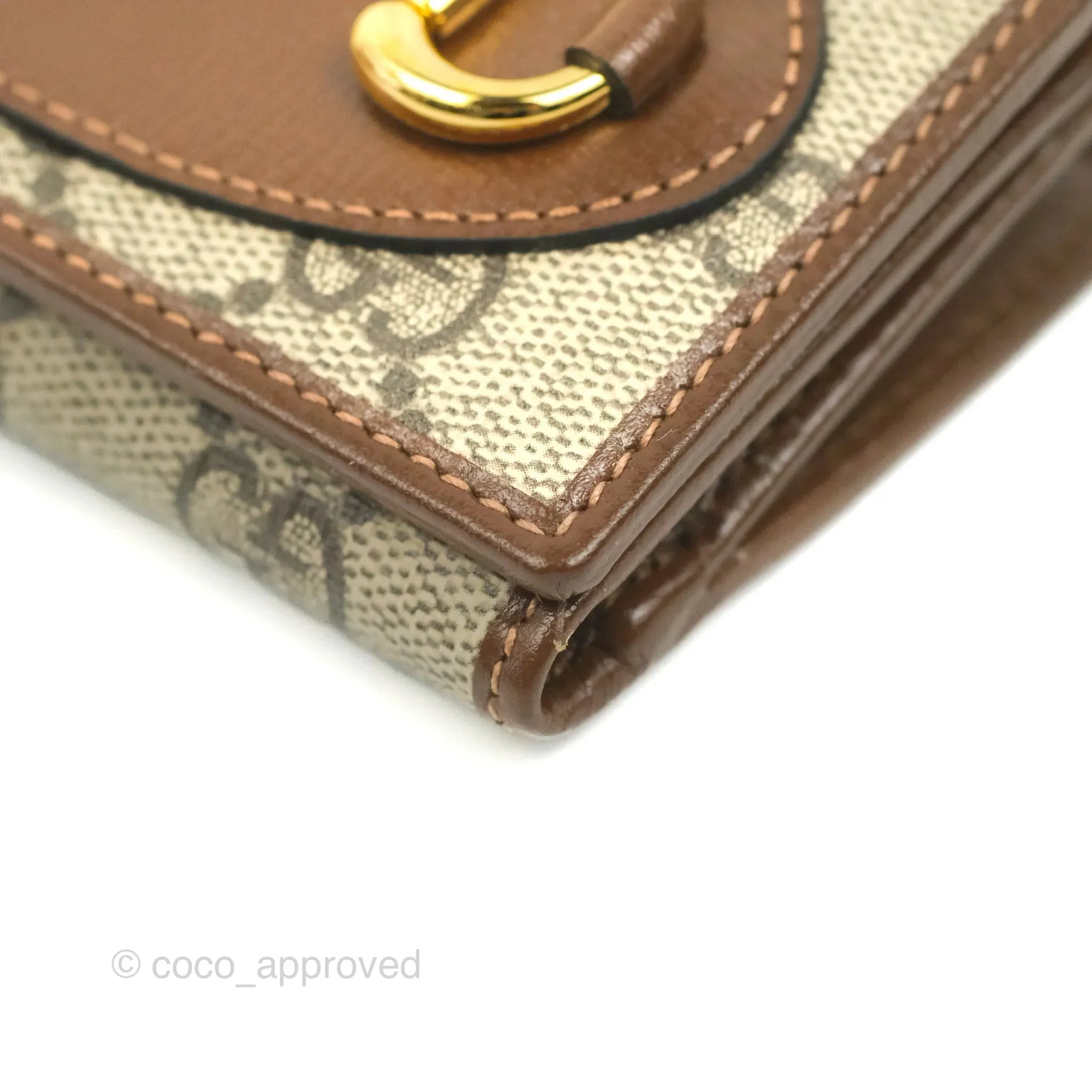 Gucci Horsebit 1955 Wallet GG Supreme Canvas Brown