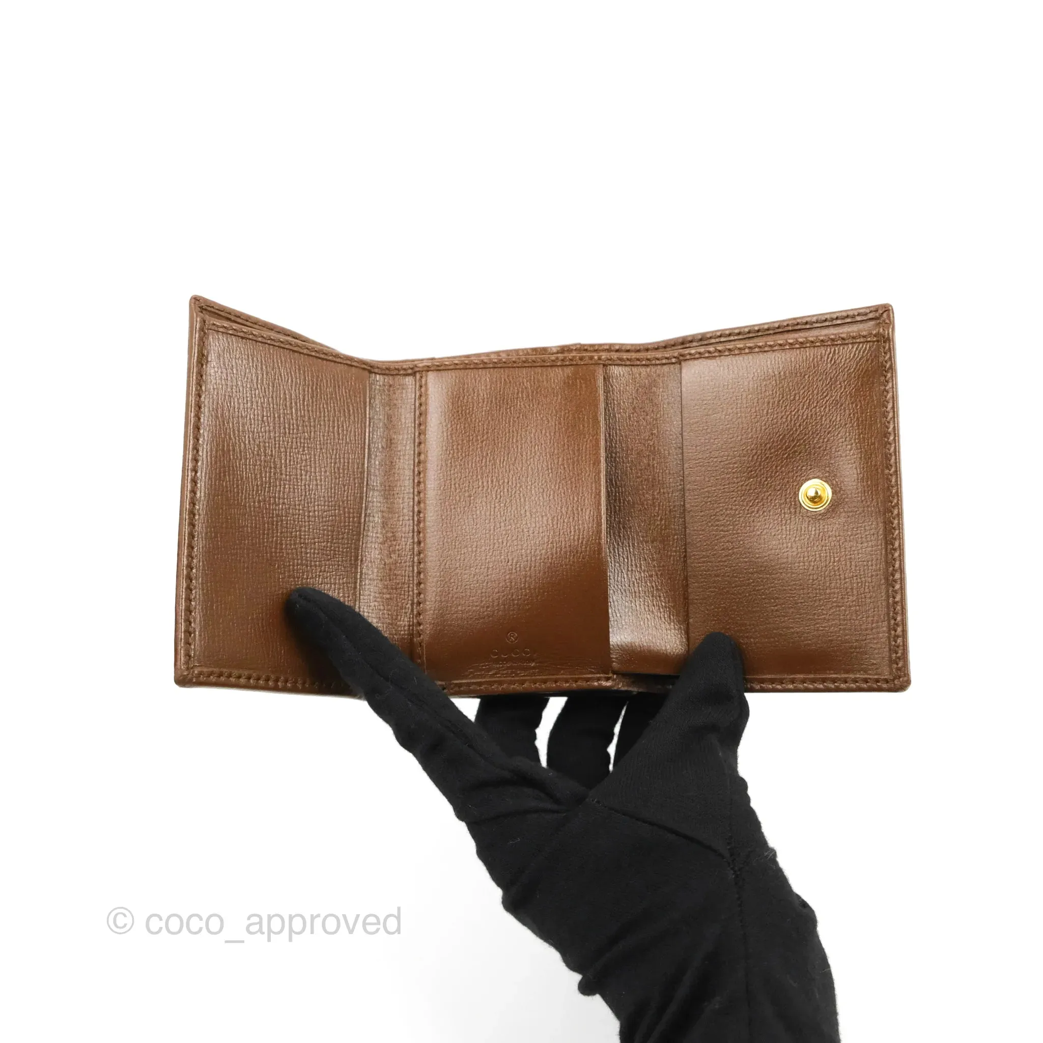Gucci Horsebit 1955 Wallet GG Supreme Canvas Brown