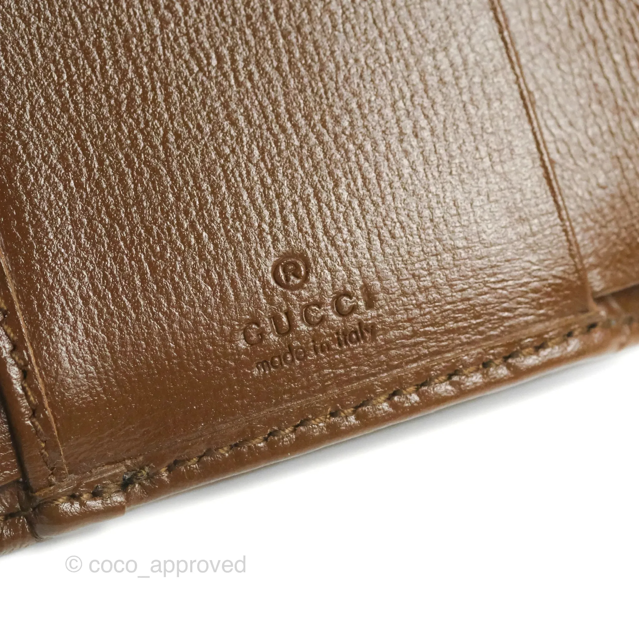 Gucci Horsebit 1955 Wallet GG Supreme Canvas Brown