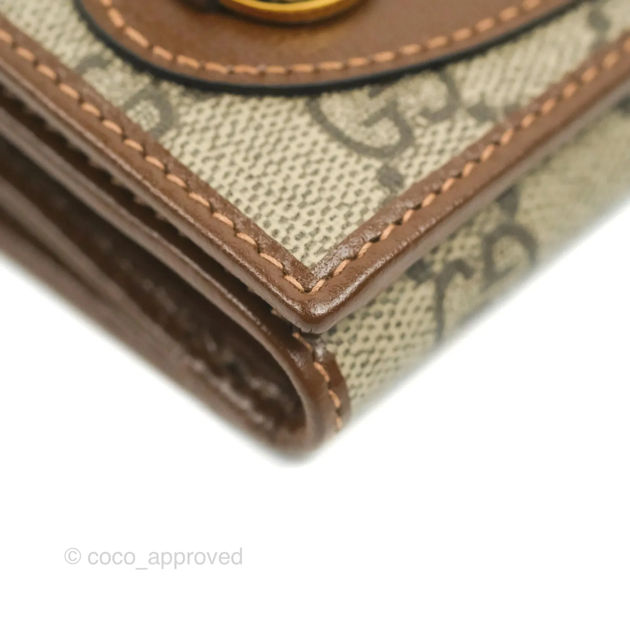 Gucci Horsebit 1955 Wallet GG Supreme Canvas Brown