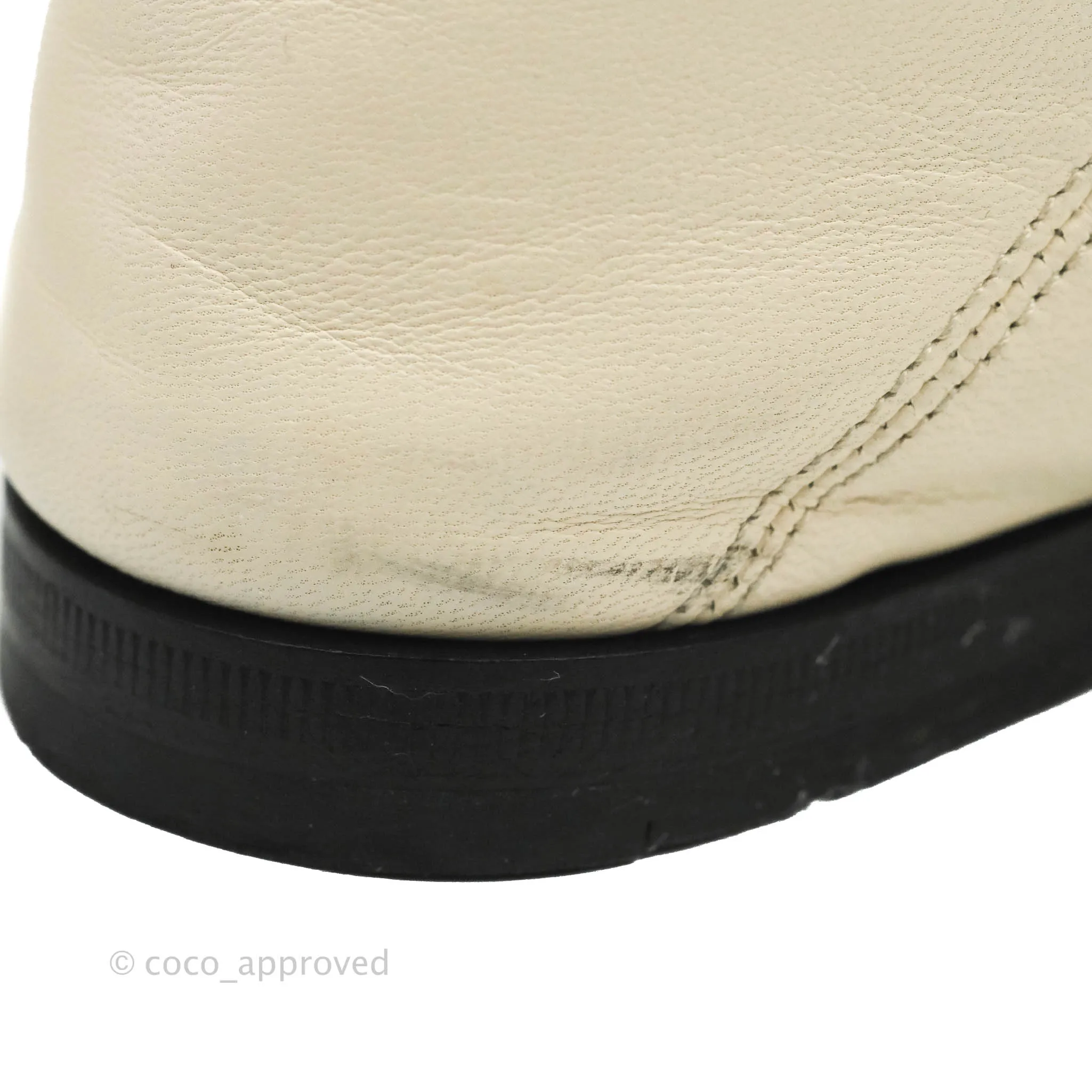 Gucci Horsebit Loafer White Leather Size 36