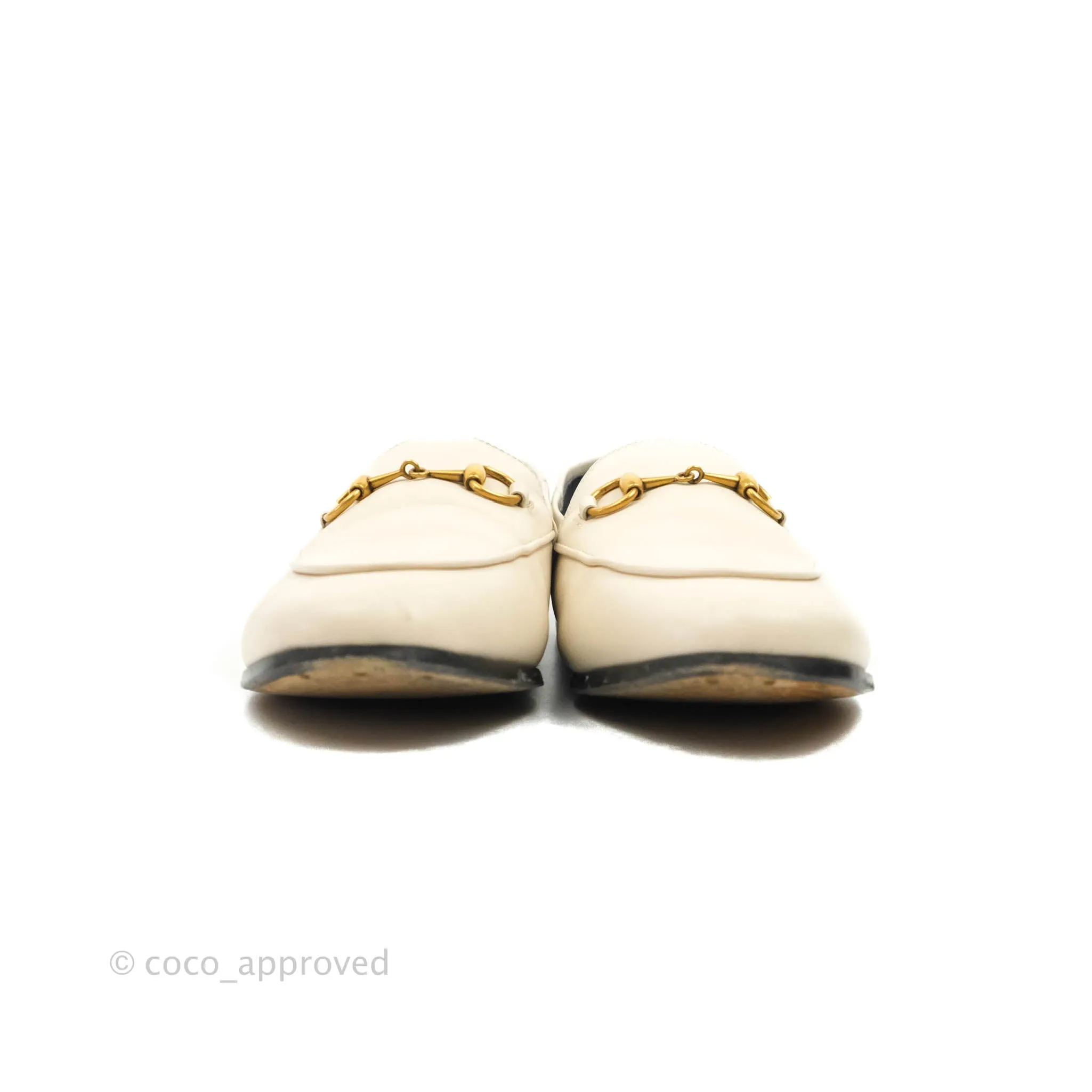 Gucci Horsebit Loafer White Leather Size 36