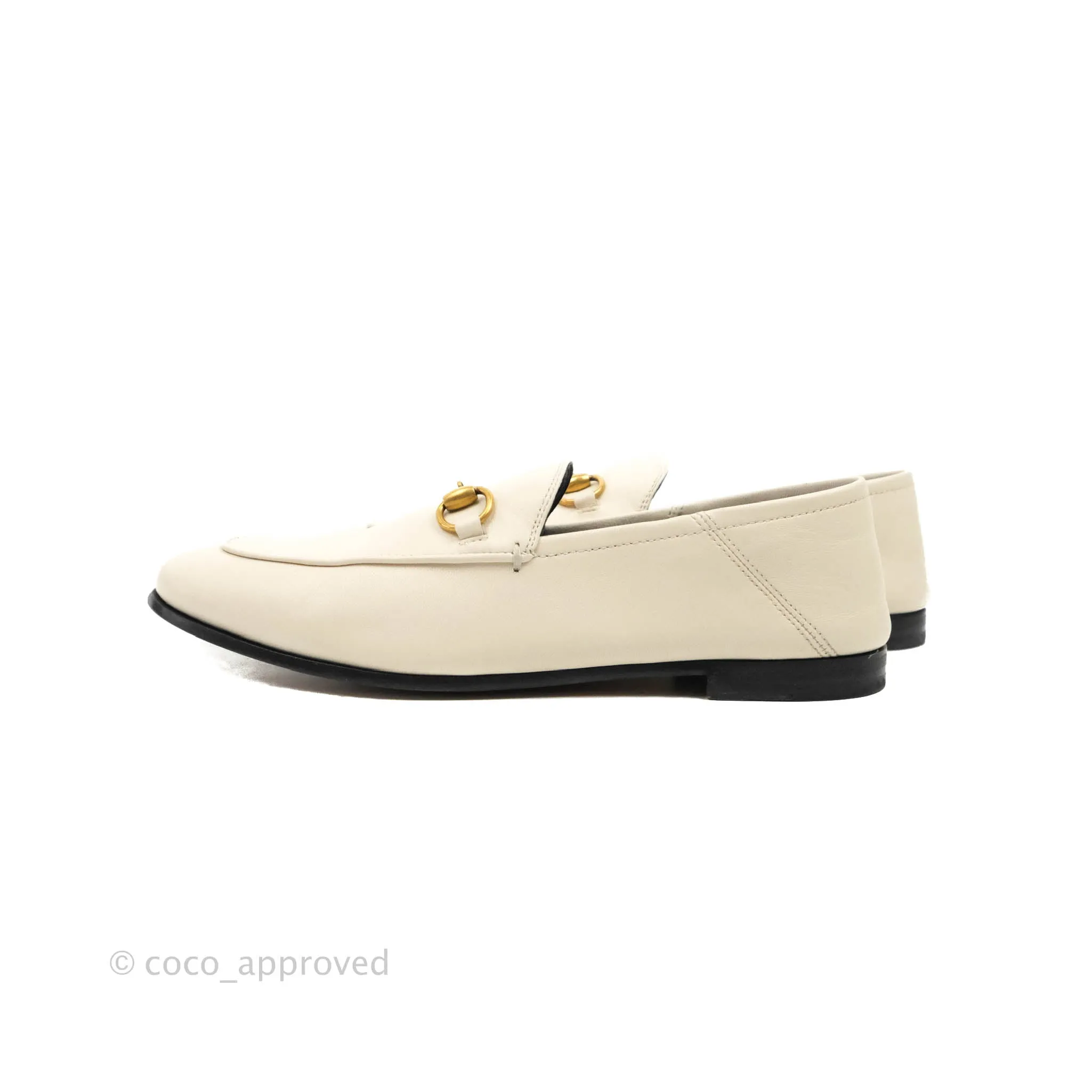 Gucci Horsebit Loafer White Leather Size 36